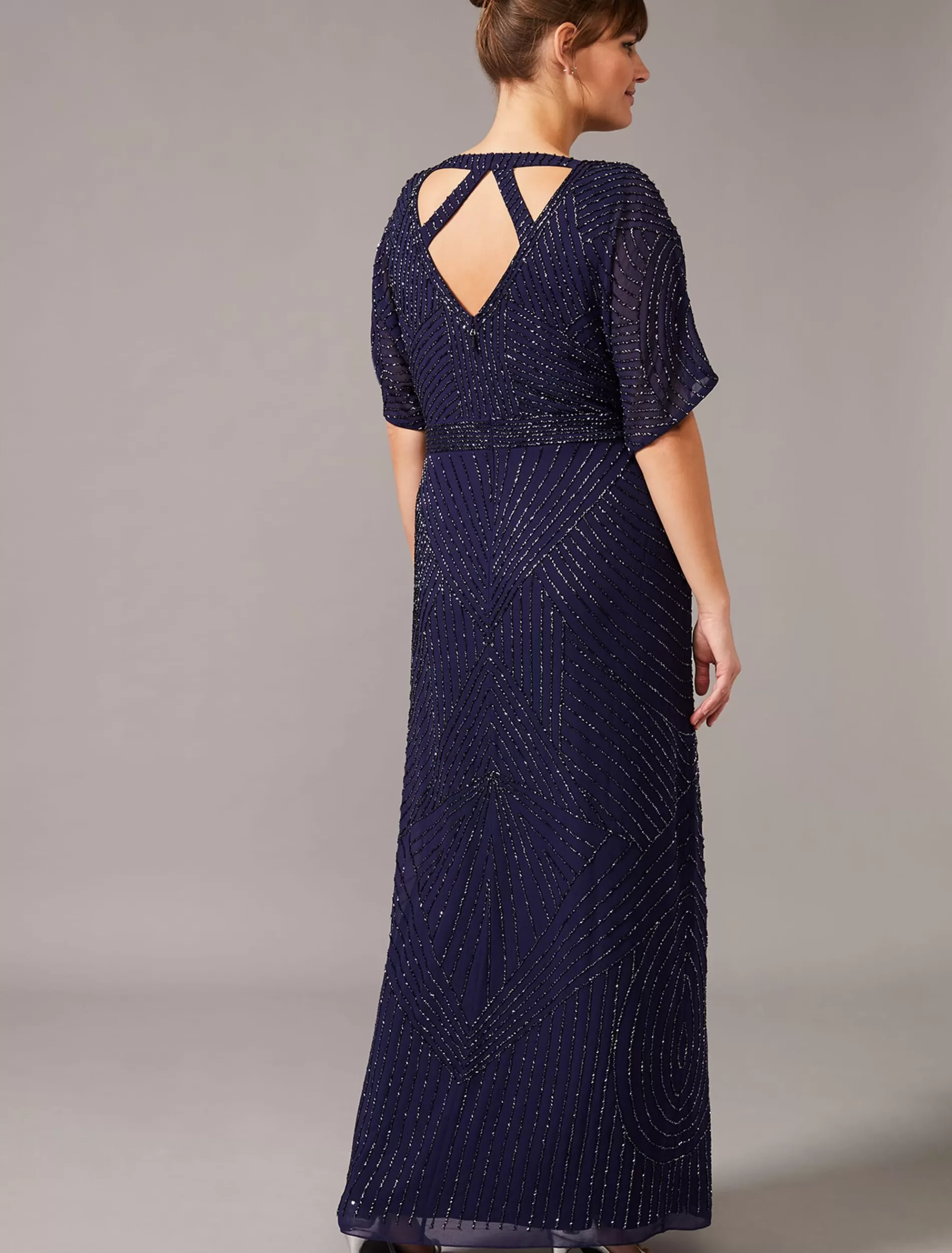 Phase Eight Donnatella Beaded Maxi Dress Navy Online