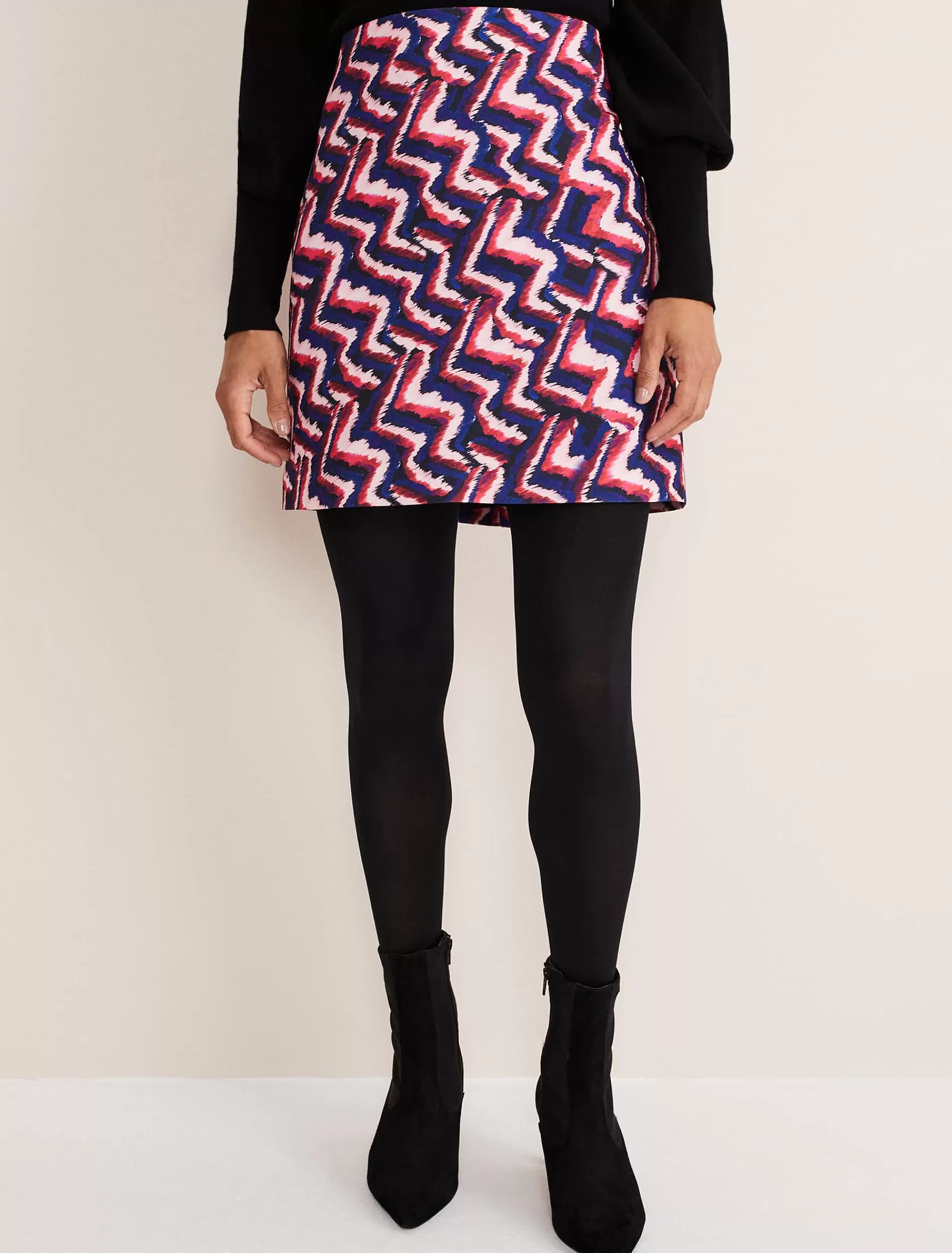 Phase Eight Dorothy Mini Skirt Pink/Blue Clearance