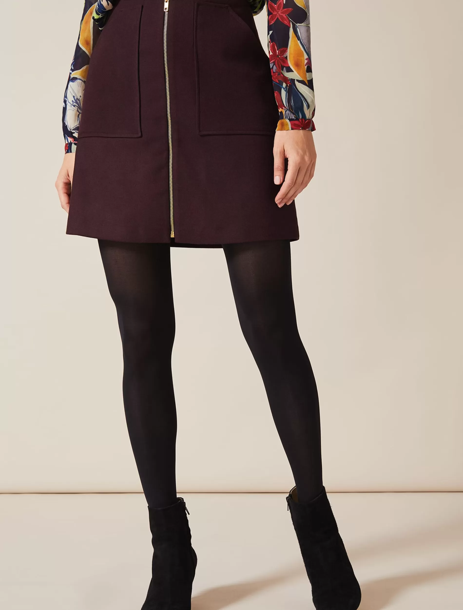 Phase Eight Drue Zip Skirt Burgundy Flash Sale