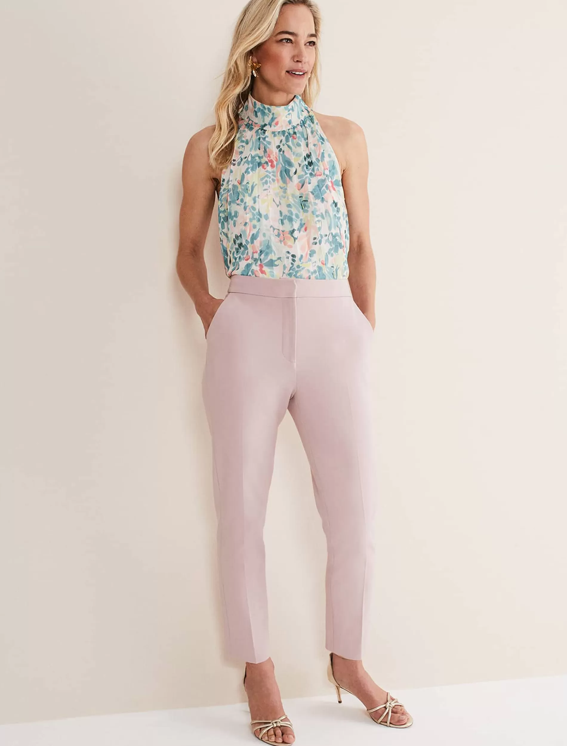 Phase Eight Eira Cigarette Trousers Pale Pink Hot