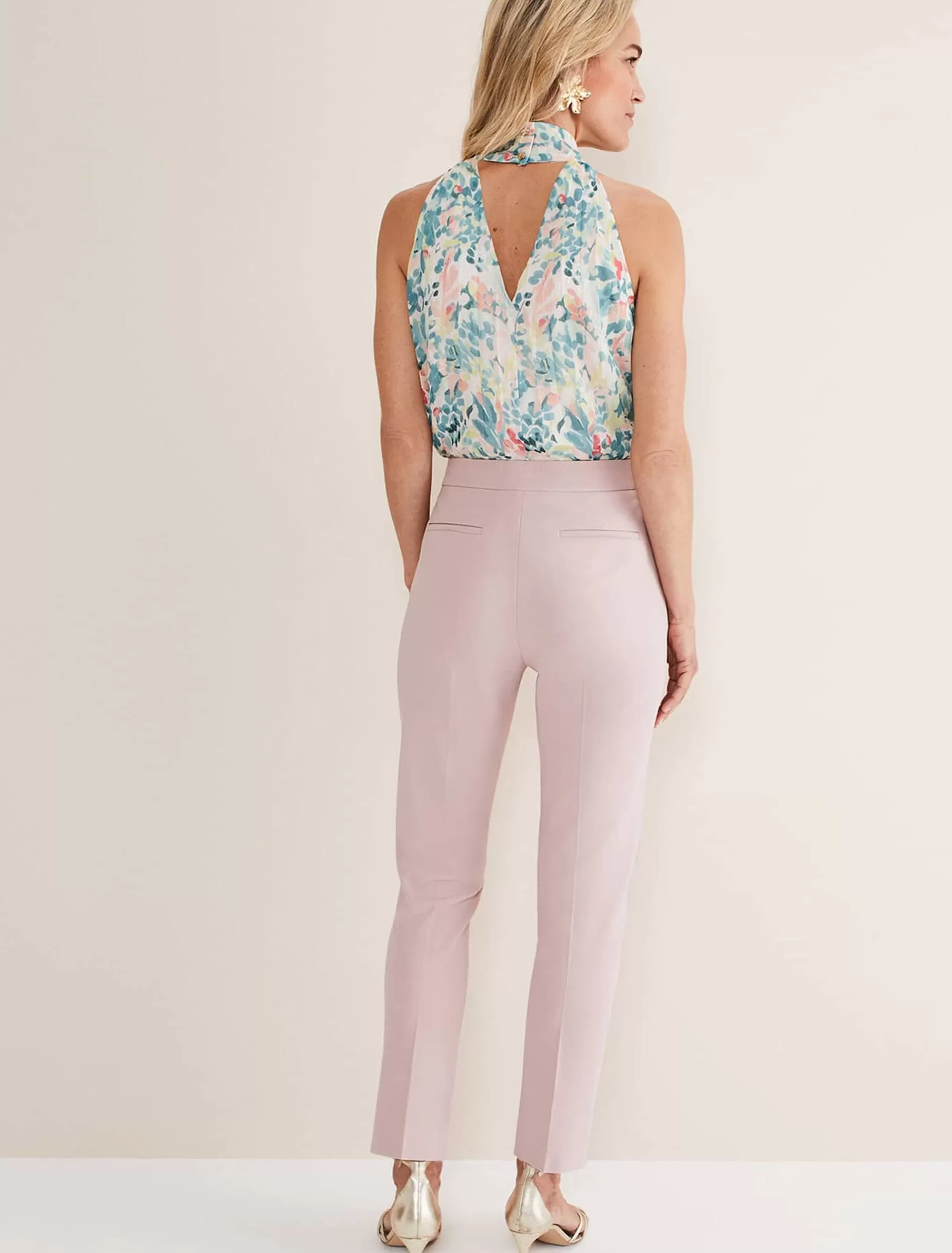 Phase Eight Eira Cigarette Trousers Pale Pink Hot