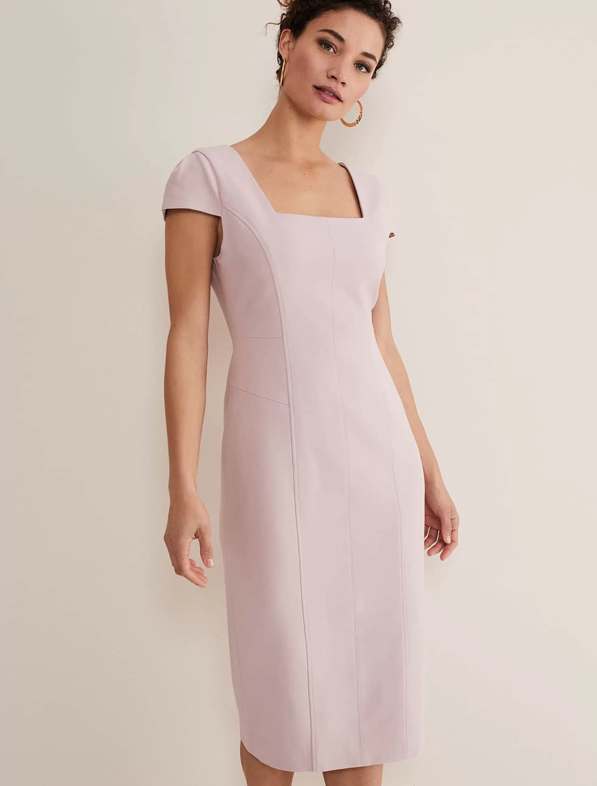 Phase Eight Eira Midi Dress Pale Pink Best Sale