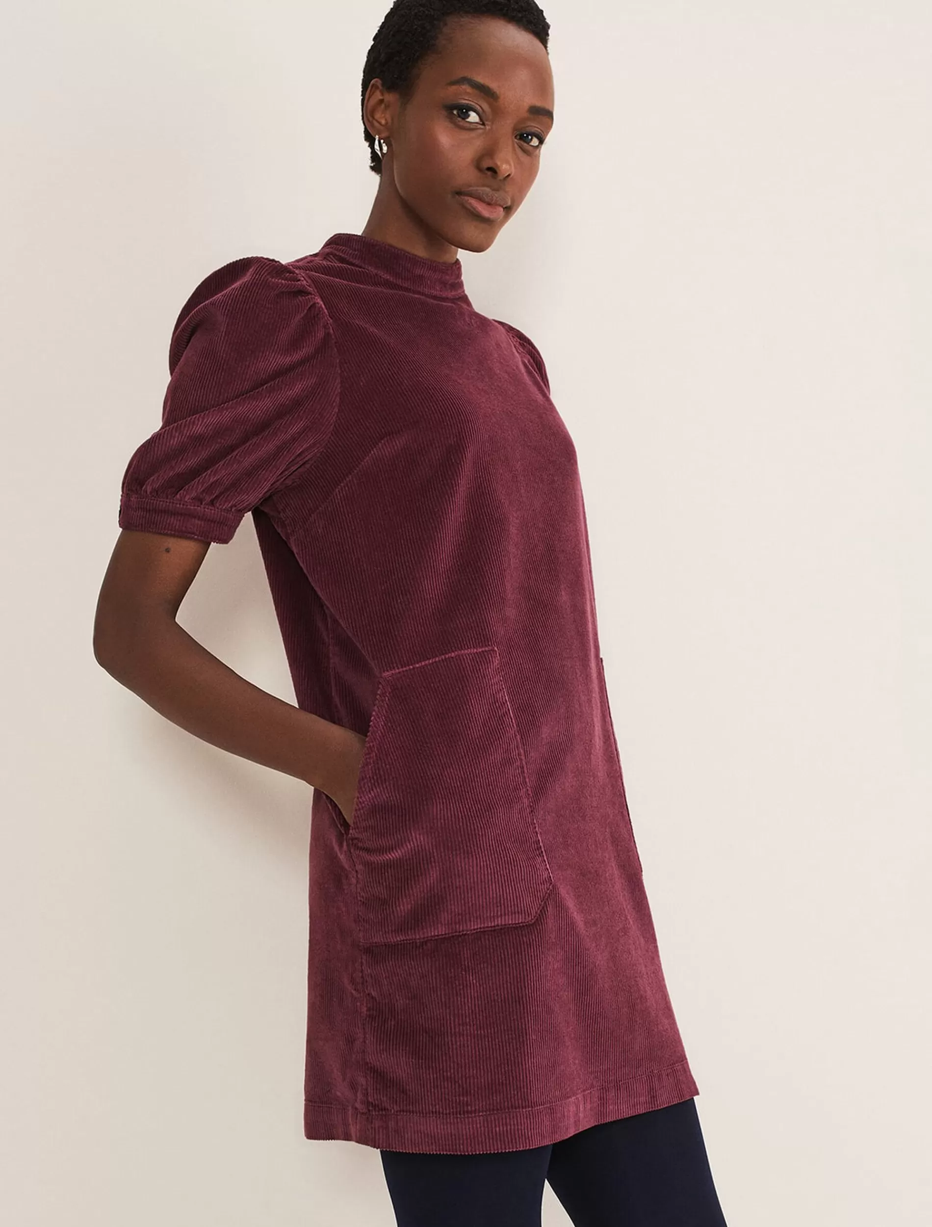 Phase Eight Elektra Corduroy Dress Burgundy Store