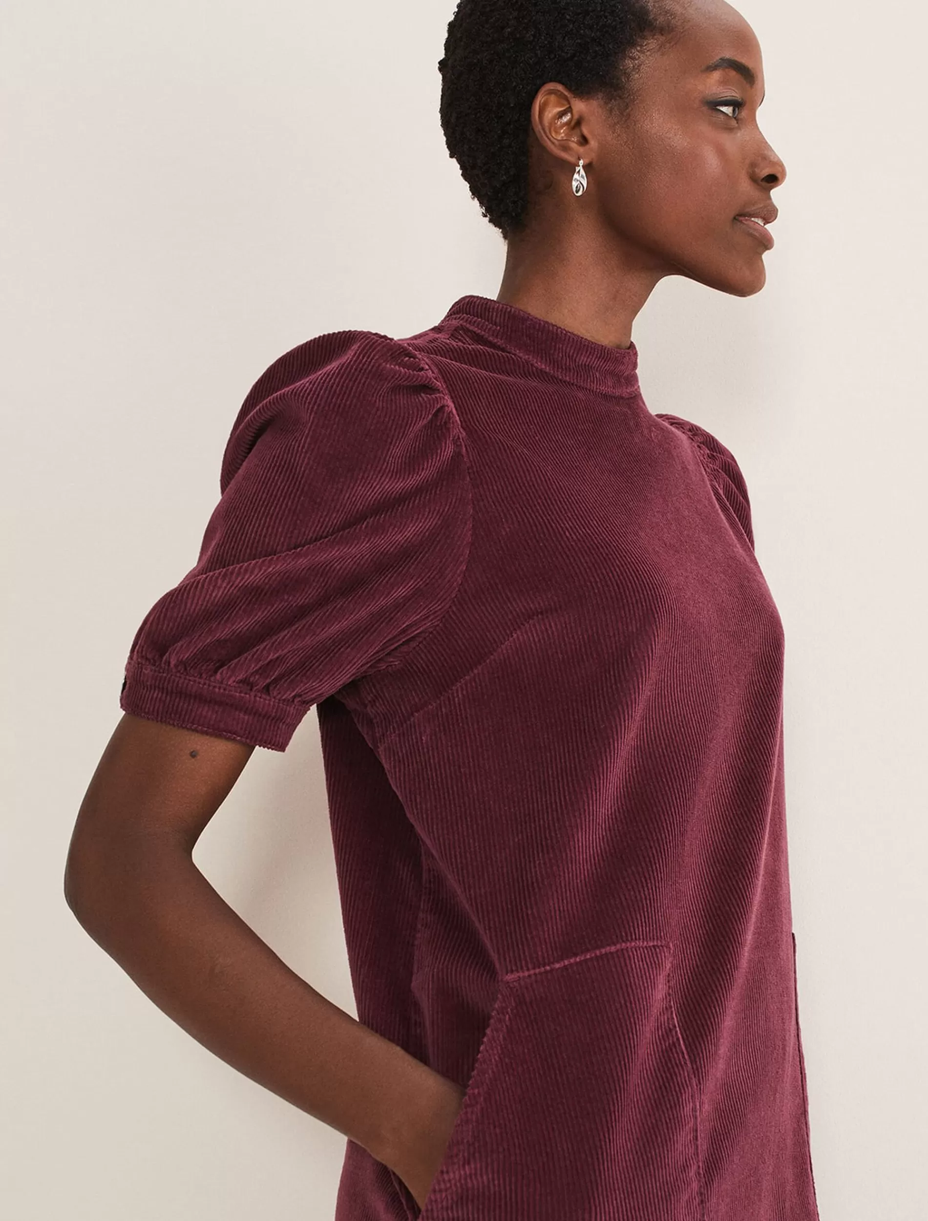 Phase Eight Elektra Corduroy Dress Burgundy Store