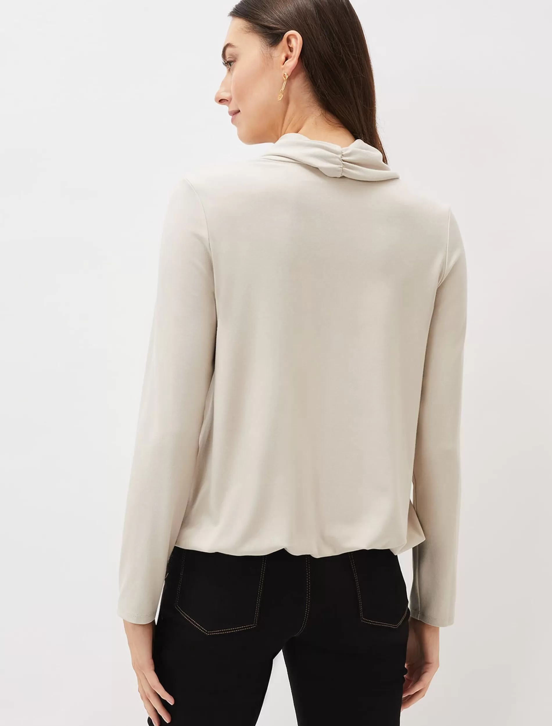 Phase Eight Elia Cowl Neck Blouson Top Stone New