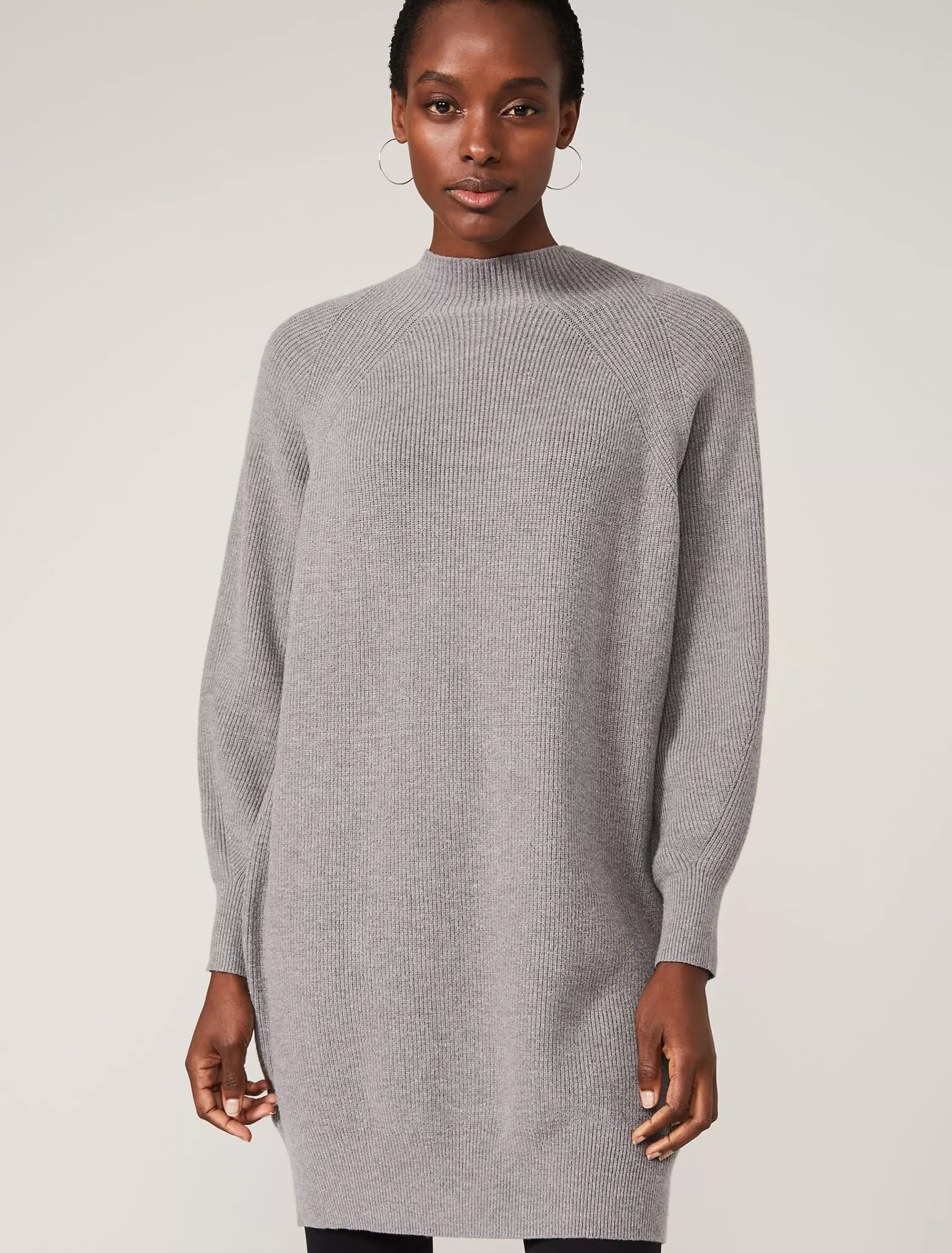Phase Eight Eliana Knitted Jumper Dress Grey Store