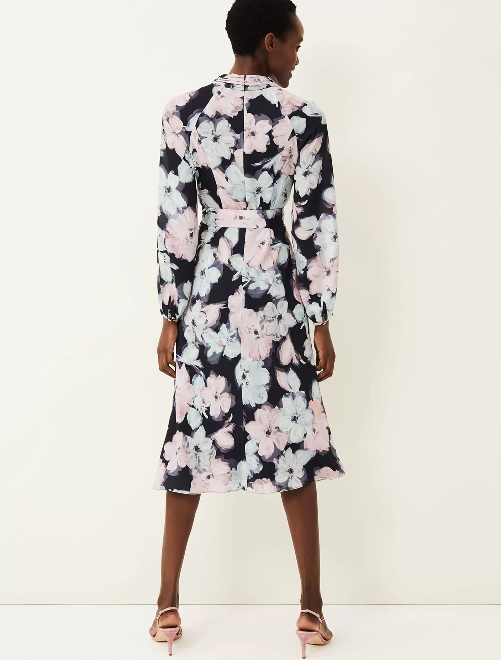 Phase Eight Ella Floral Print Dress Navy Multi Shop