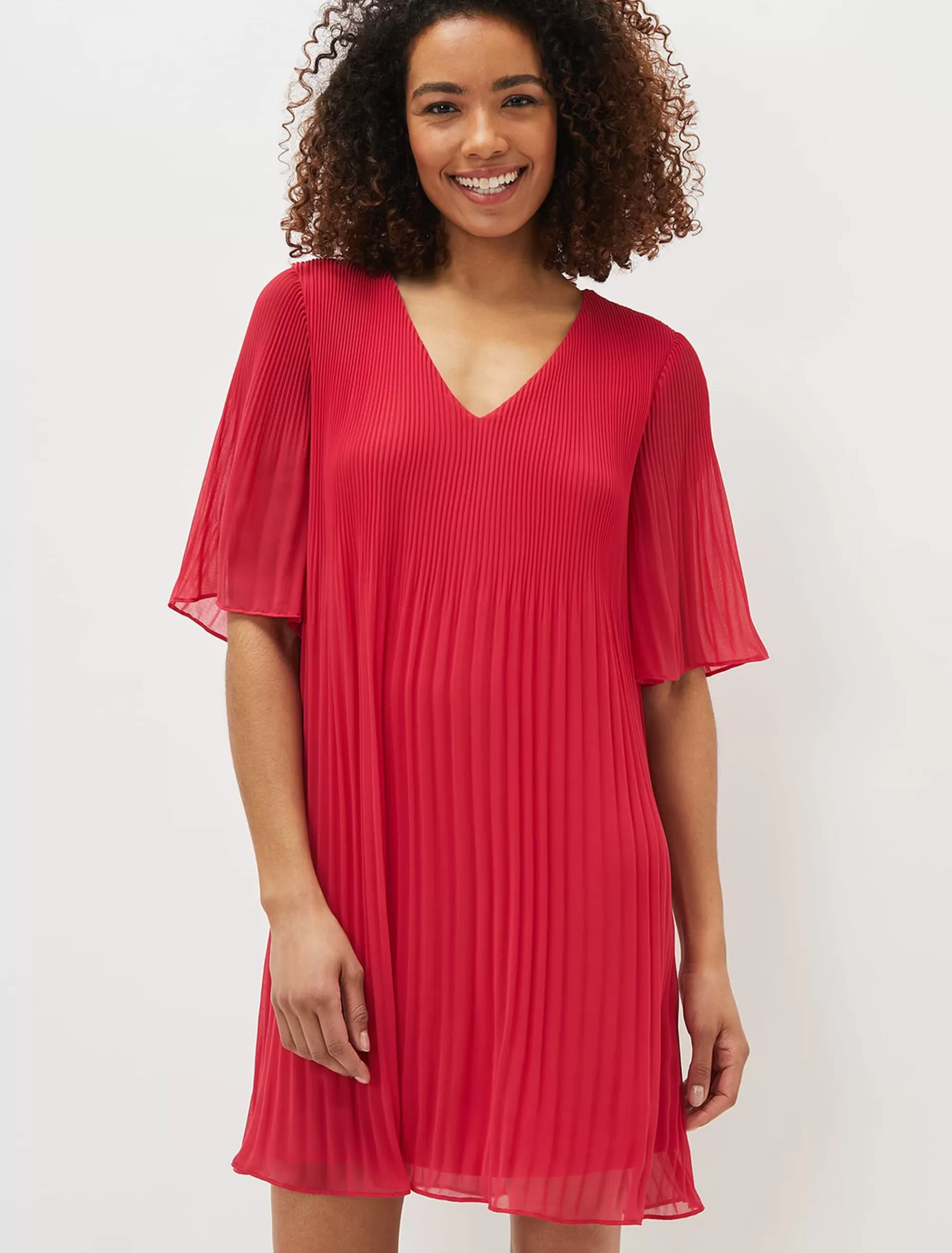 Phase Eight Ella Pleated Shift Dress Hot Pink Cheap