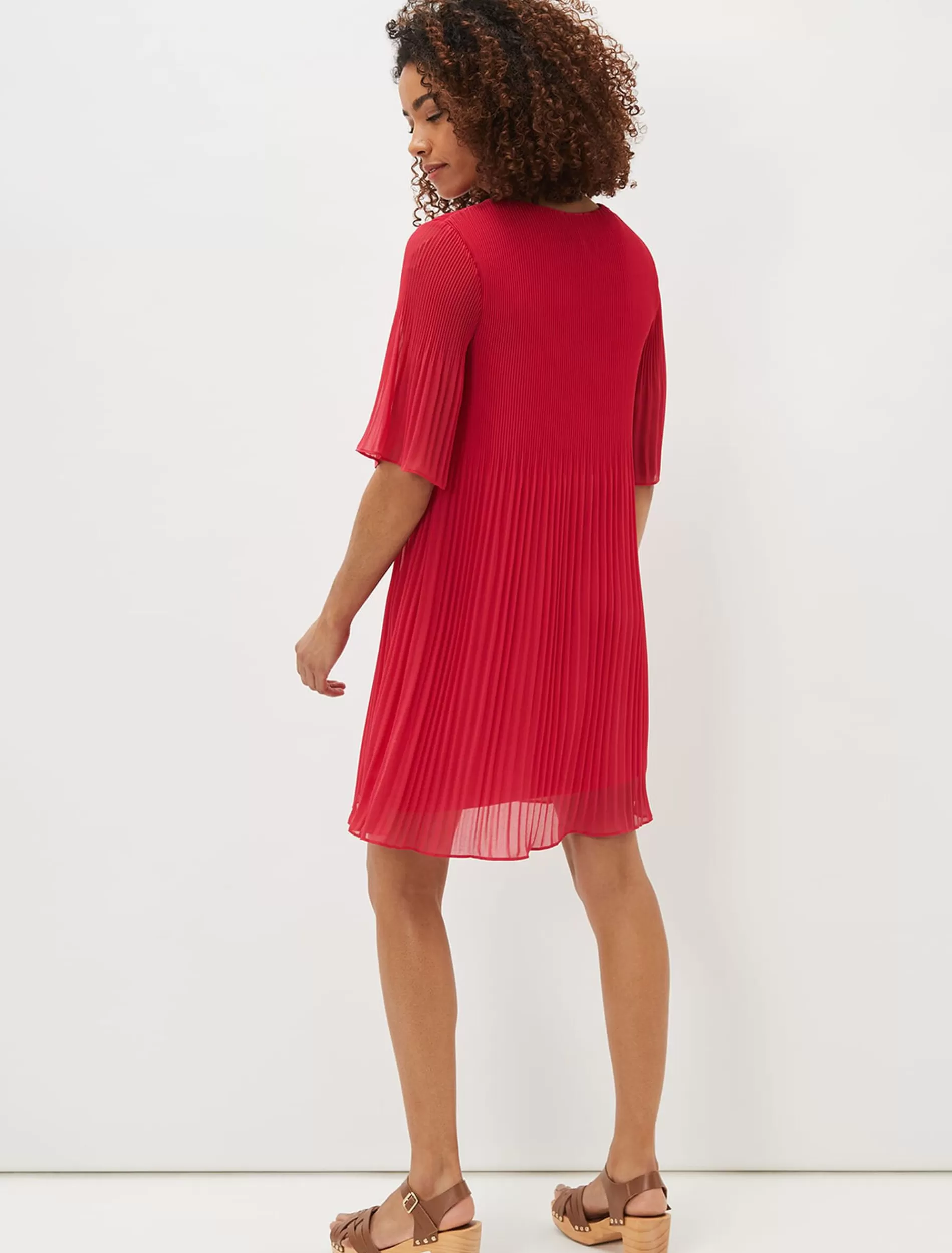 Phase Eight Ella Pleated Shift Dress Hot Pink Cheap