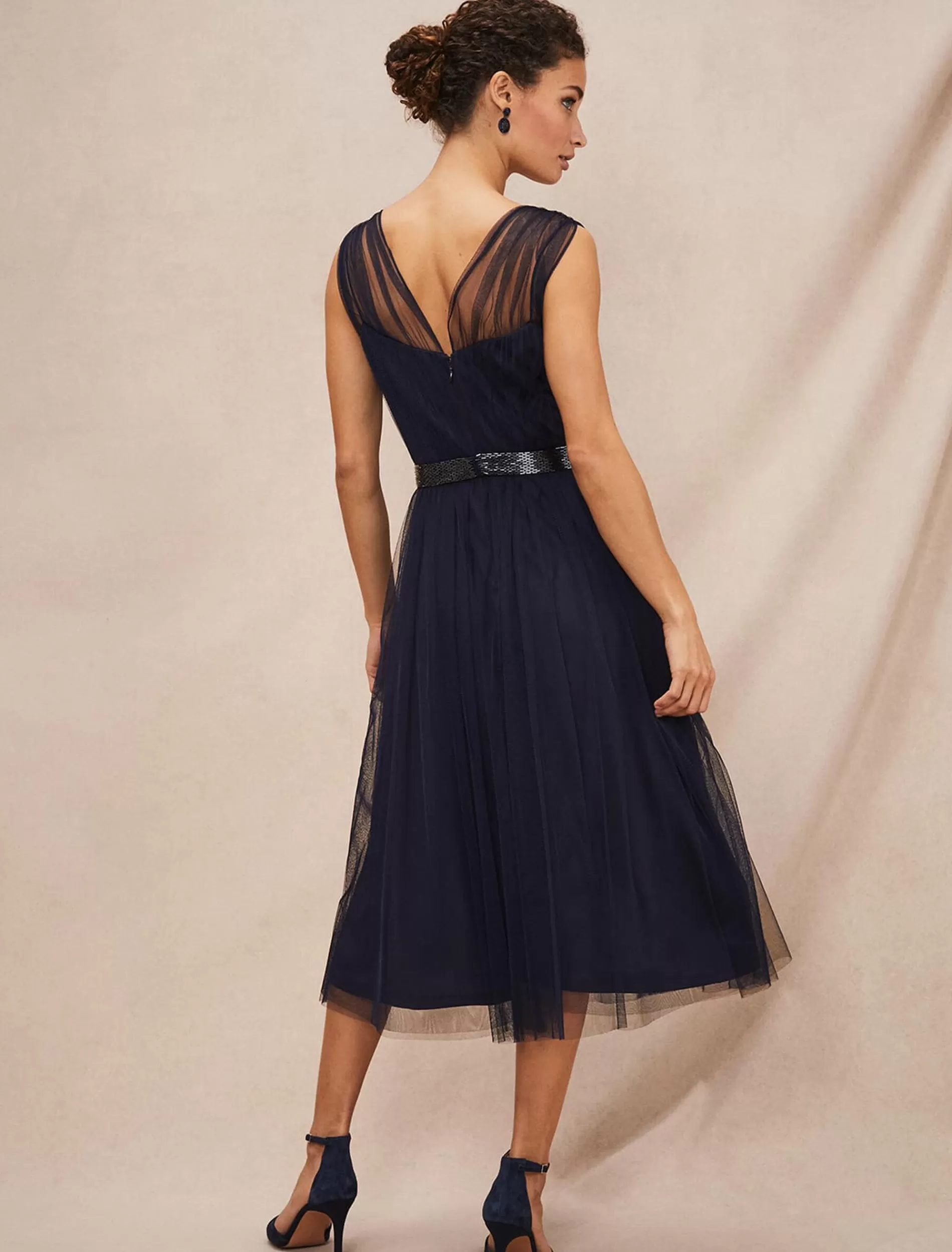 Phase Eight Ella Tulle Dress Navy Best