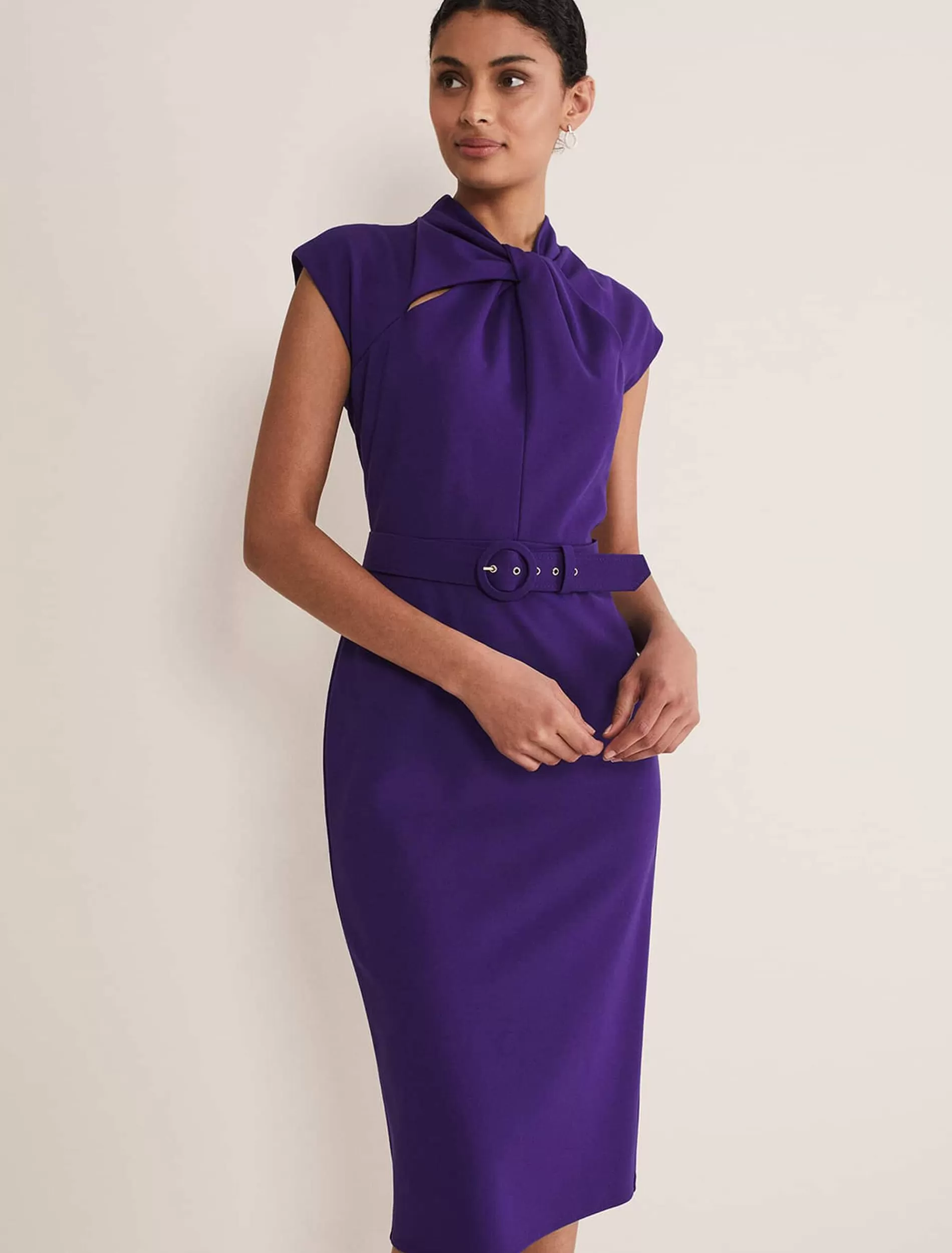 Phase Eight Elle Ponte Dress Violet Shop