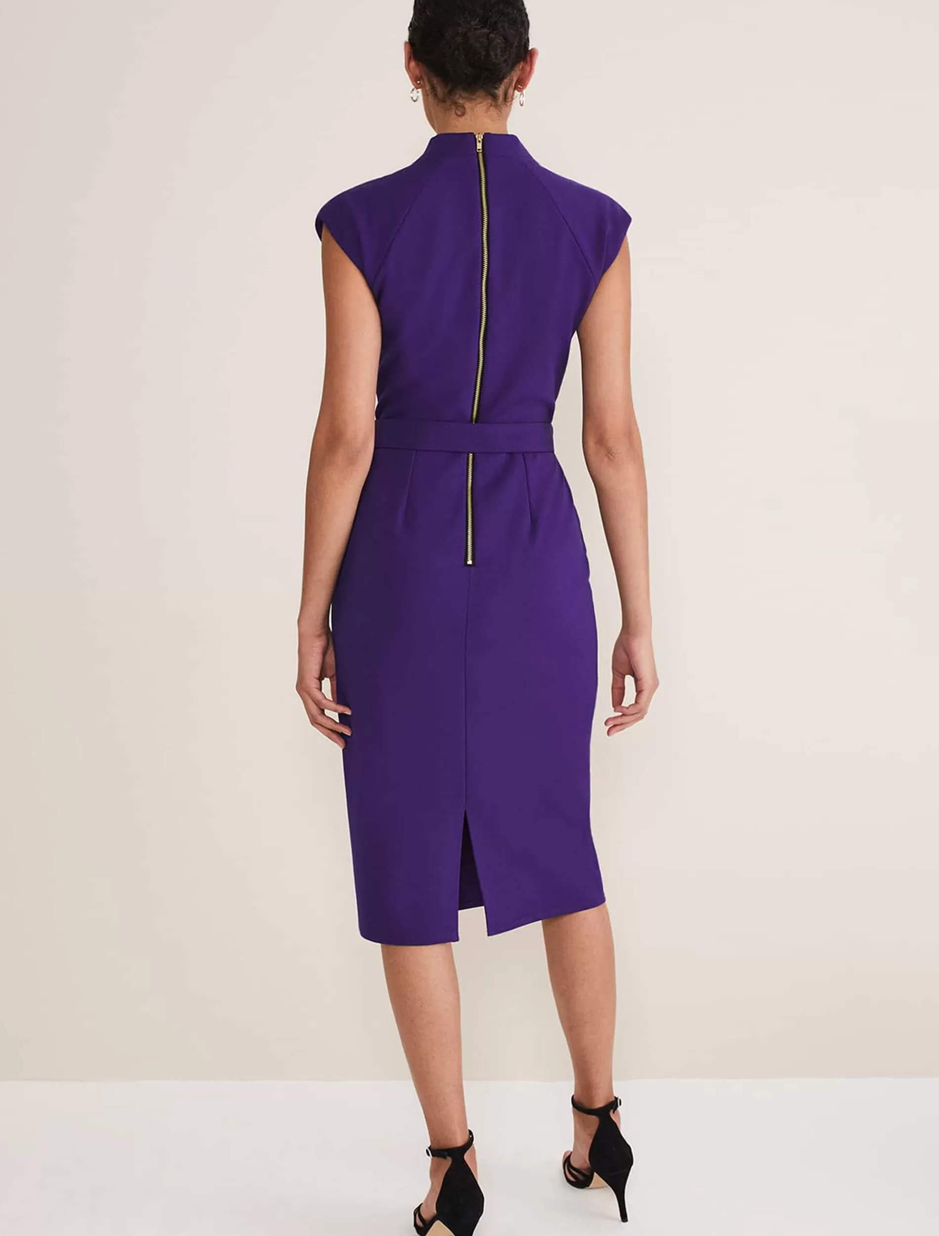 Phase Eight Elle Ponte Dress Violet Shop