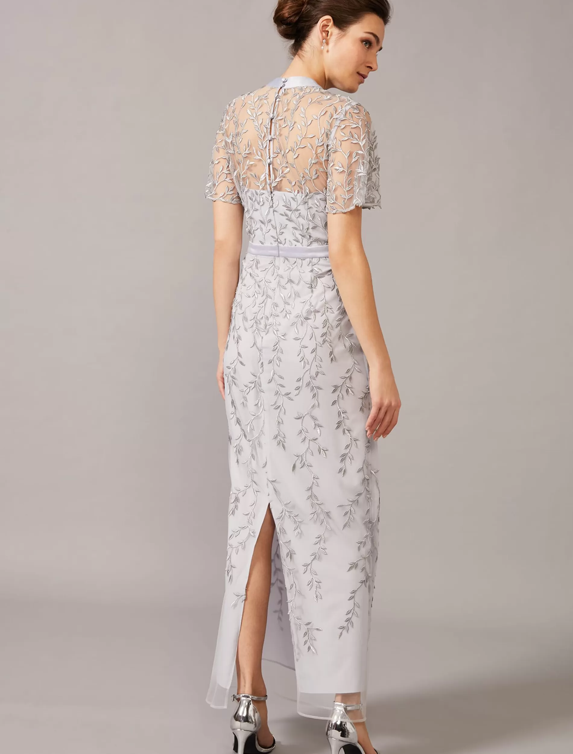 Phase Eight Elsbeth Trailing Leaf Dress Mineral Fashion
