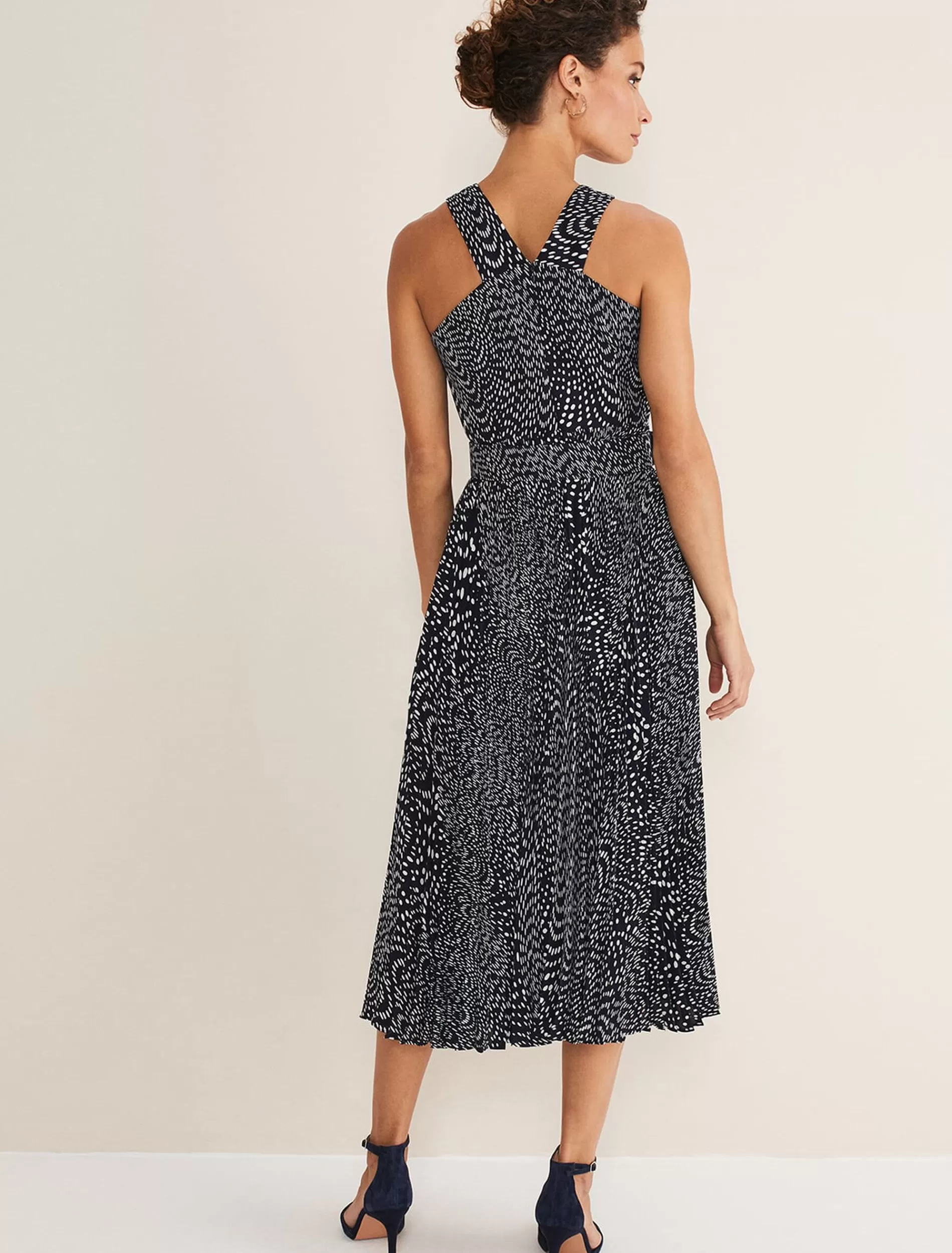 Phase Eight Elsie Spot Dress Navy/Ivory Best Sale