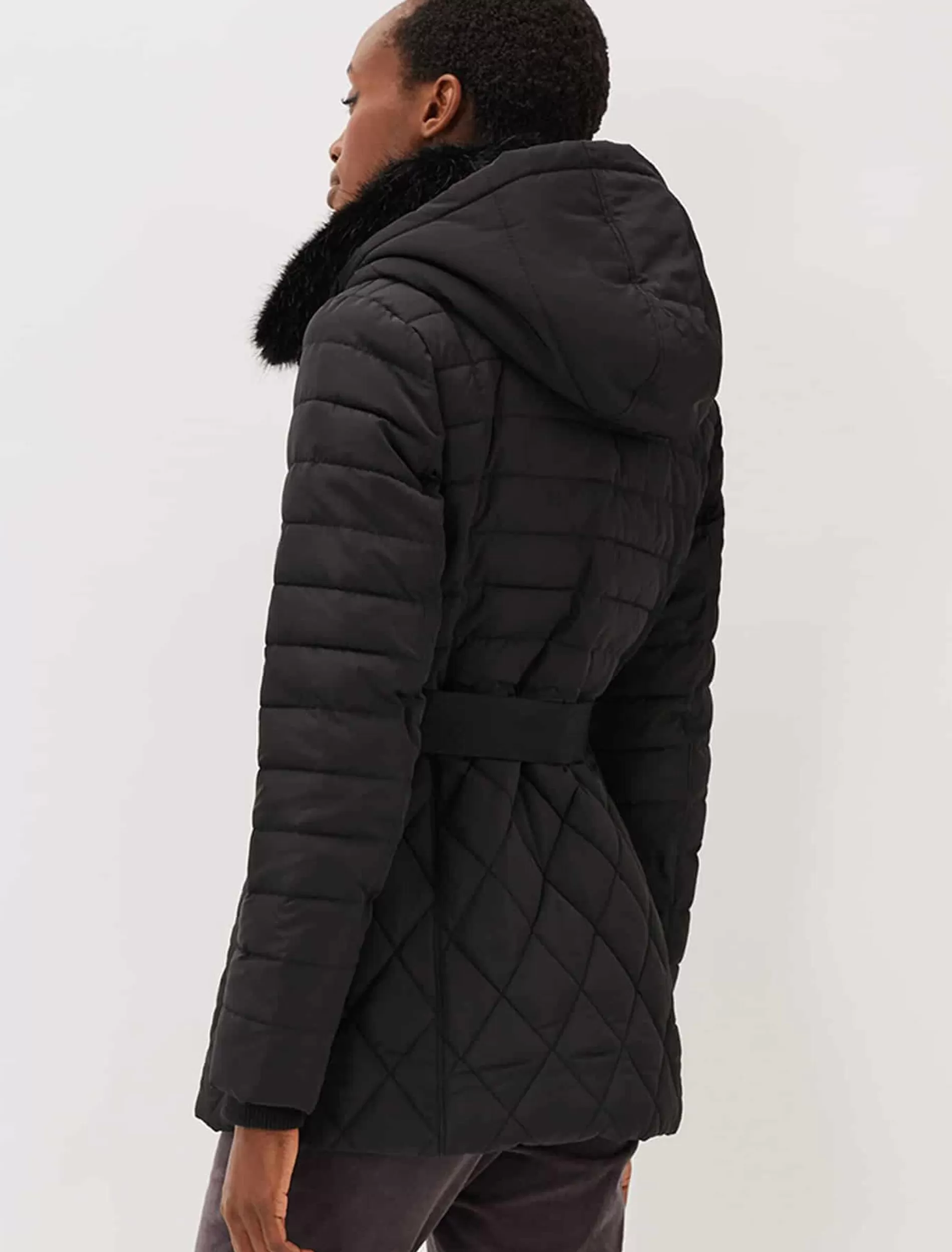 Phase Eight Elva Short Quilted Puffer Coat Black Online