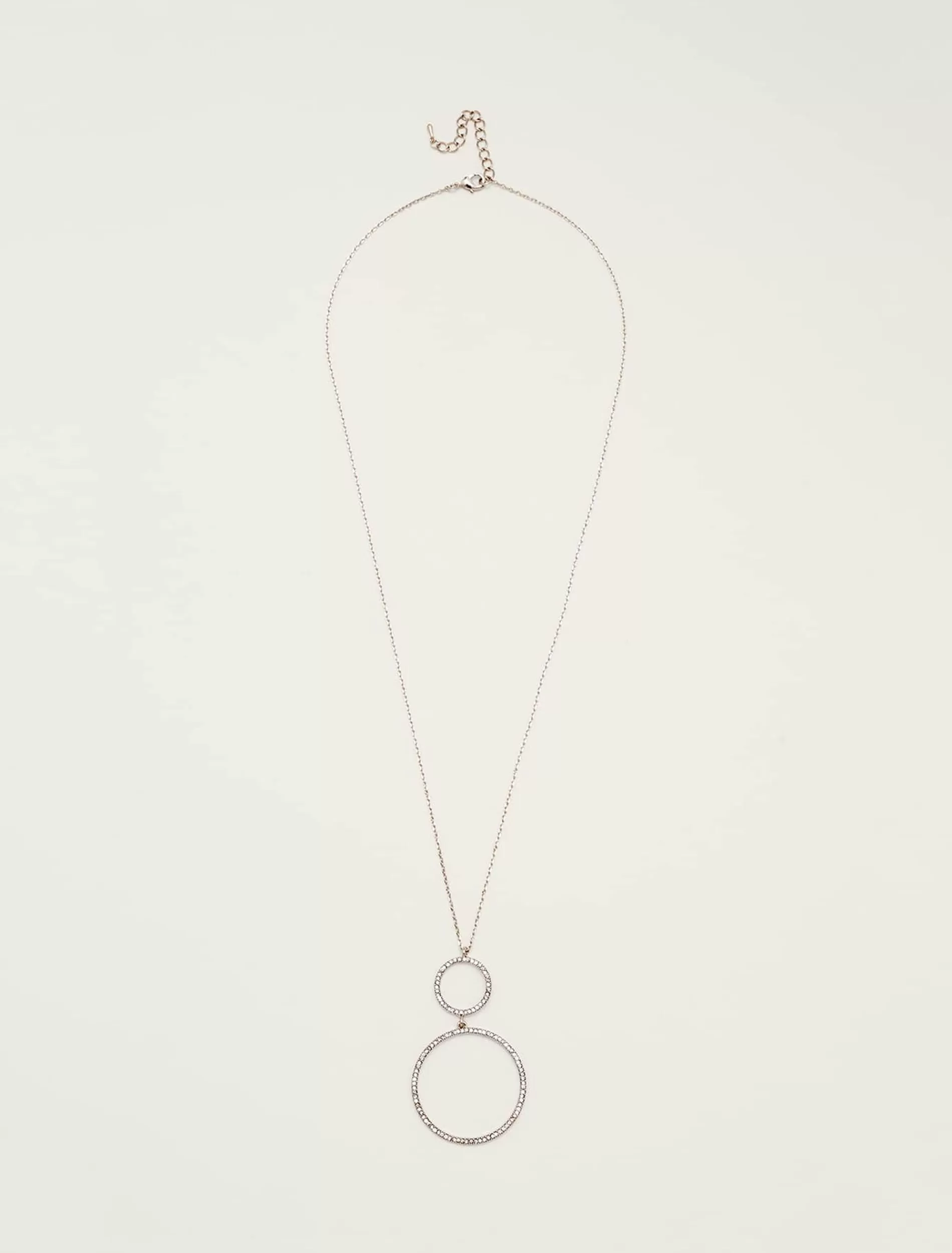Phase Eight Embellished Hoop Necklace Silver Best
