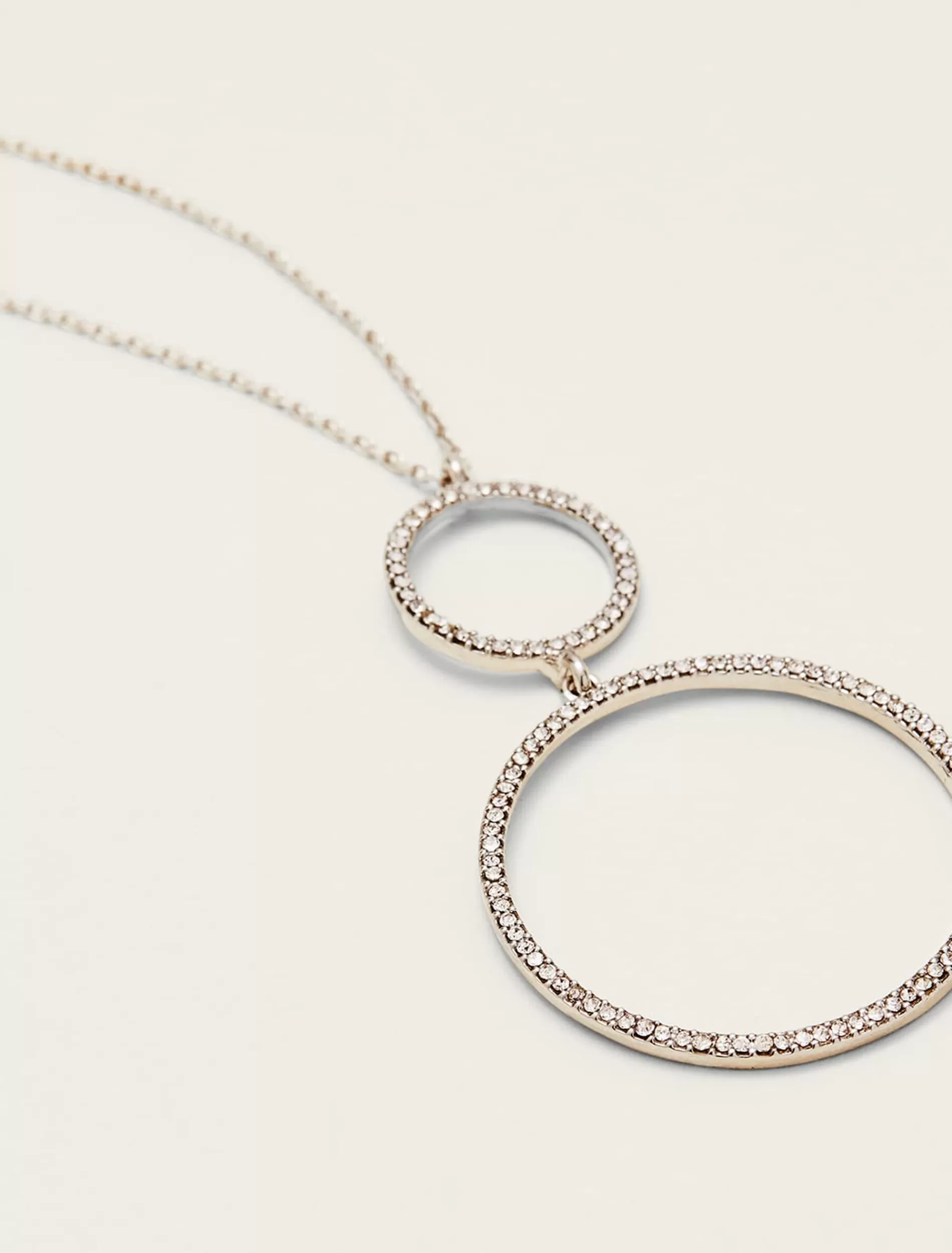 Phase Eight Embellished Hoop Necklace Silver Best