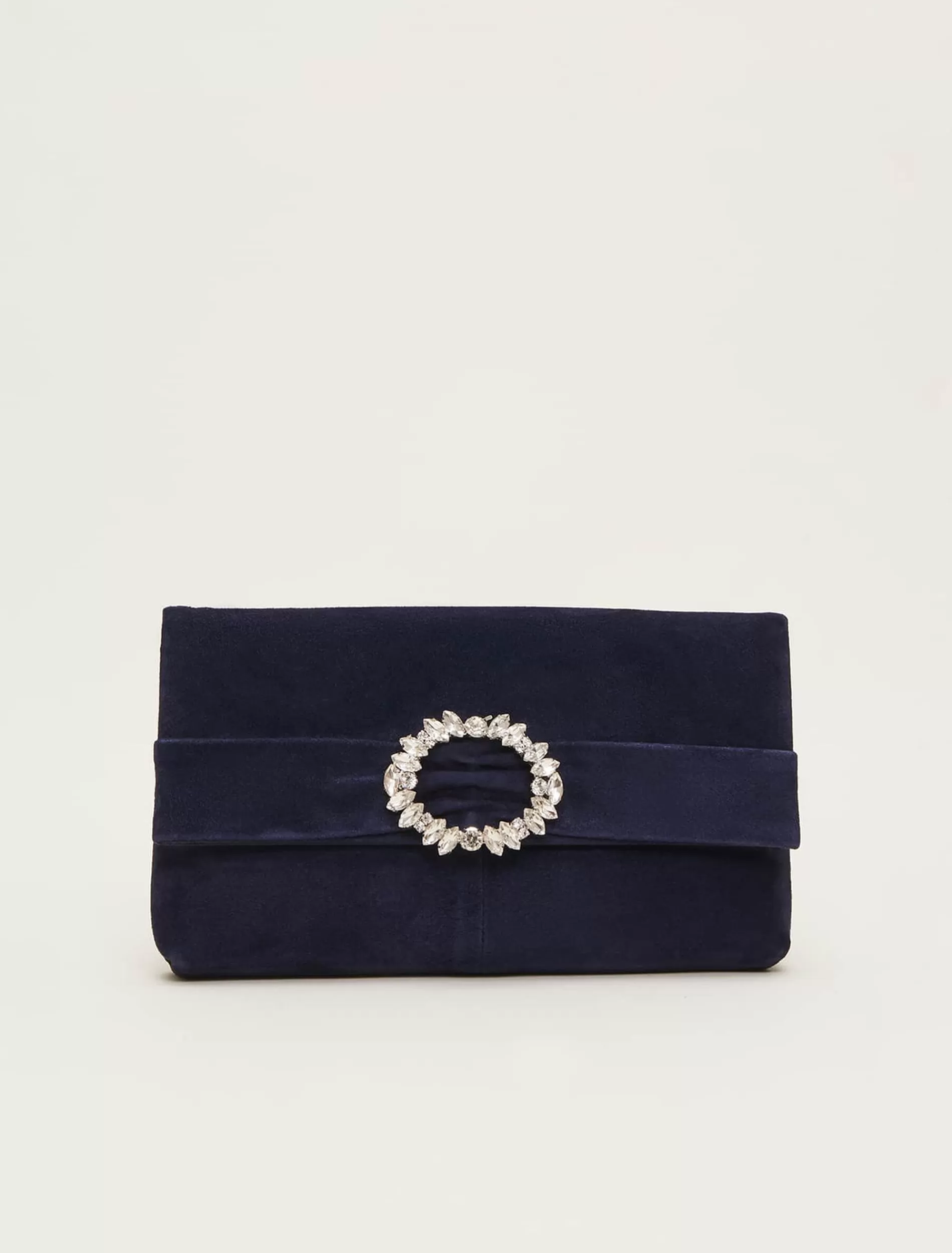 Phase Eight Embellished Slim Clutch Bag Navy Discount