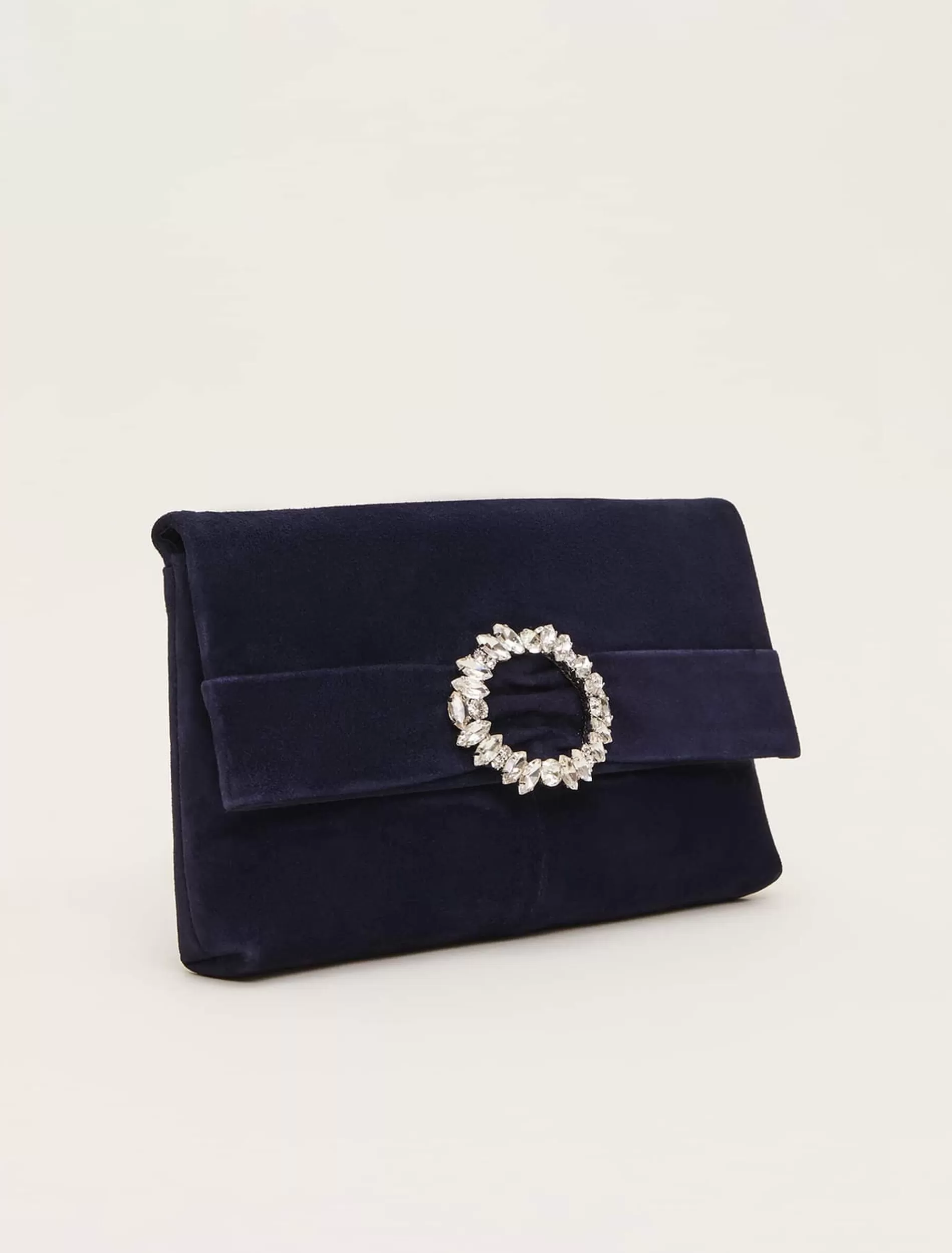 Phase Eight Embellished Slim Clutch Bag Navy Discount
