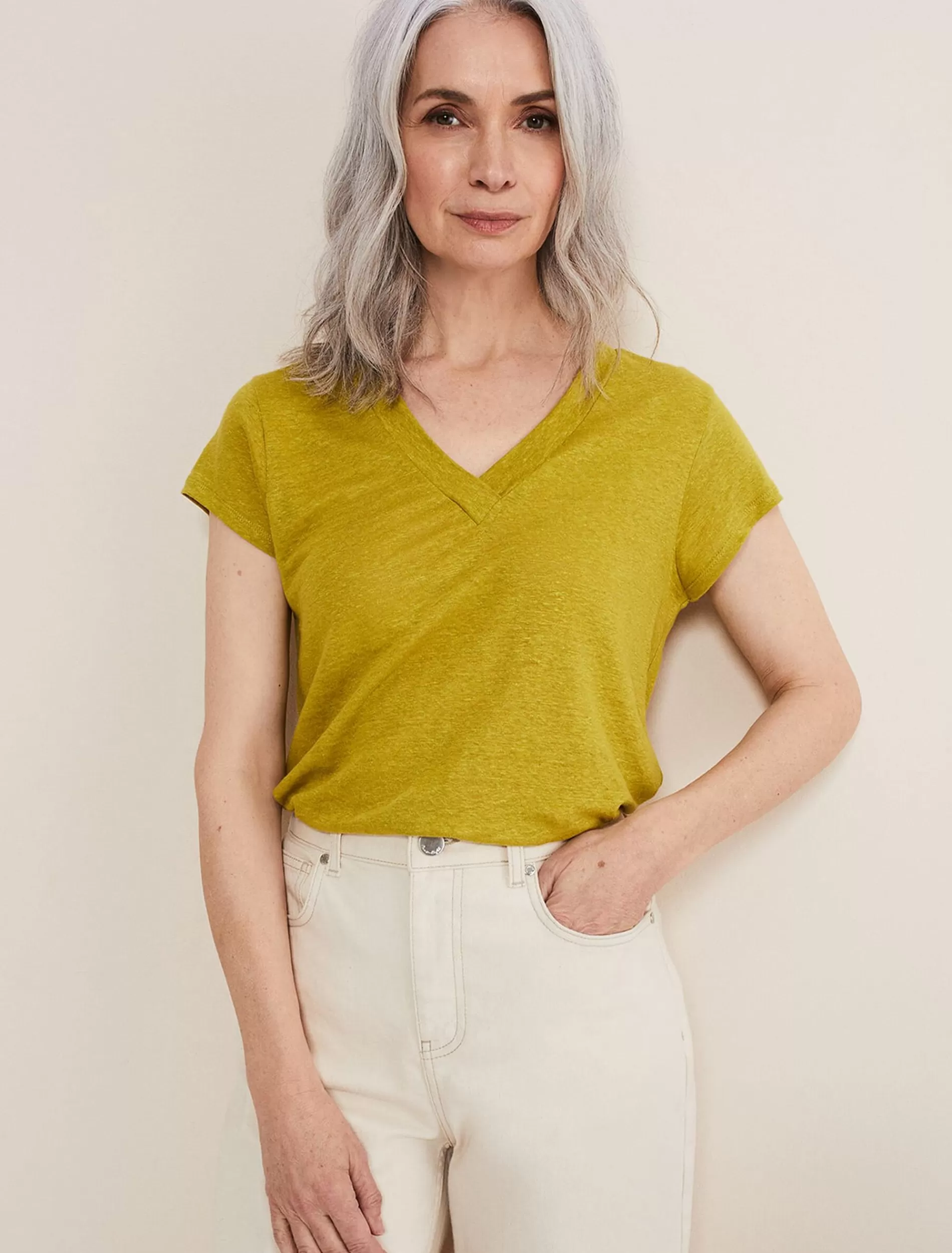 Phase Eight Emera V Neck Top Lime Best
