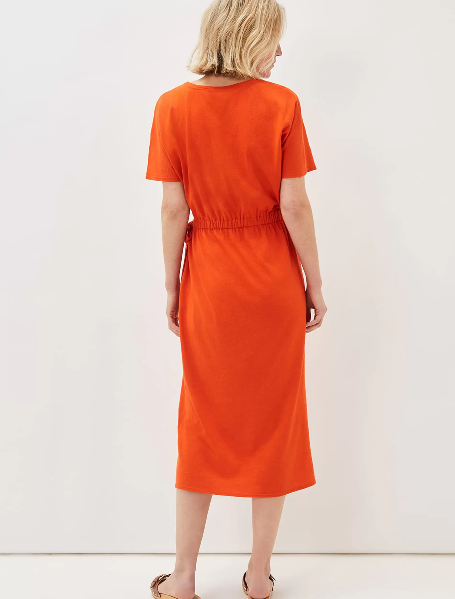 Phase Eight Emmalyn Cotton Midi Dress Tangerine Flash Sale