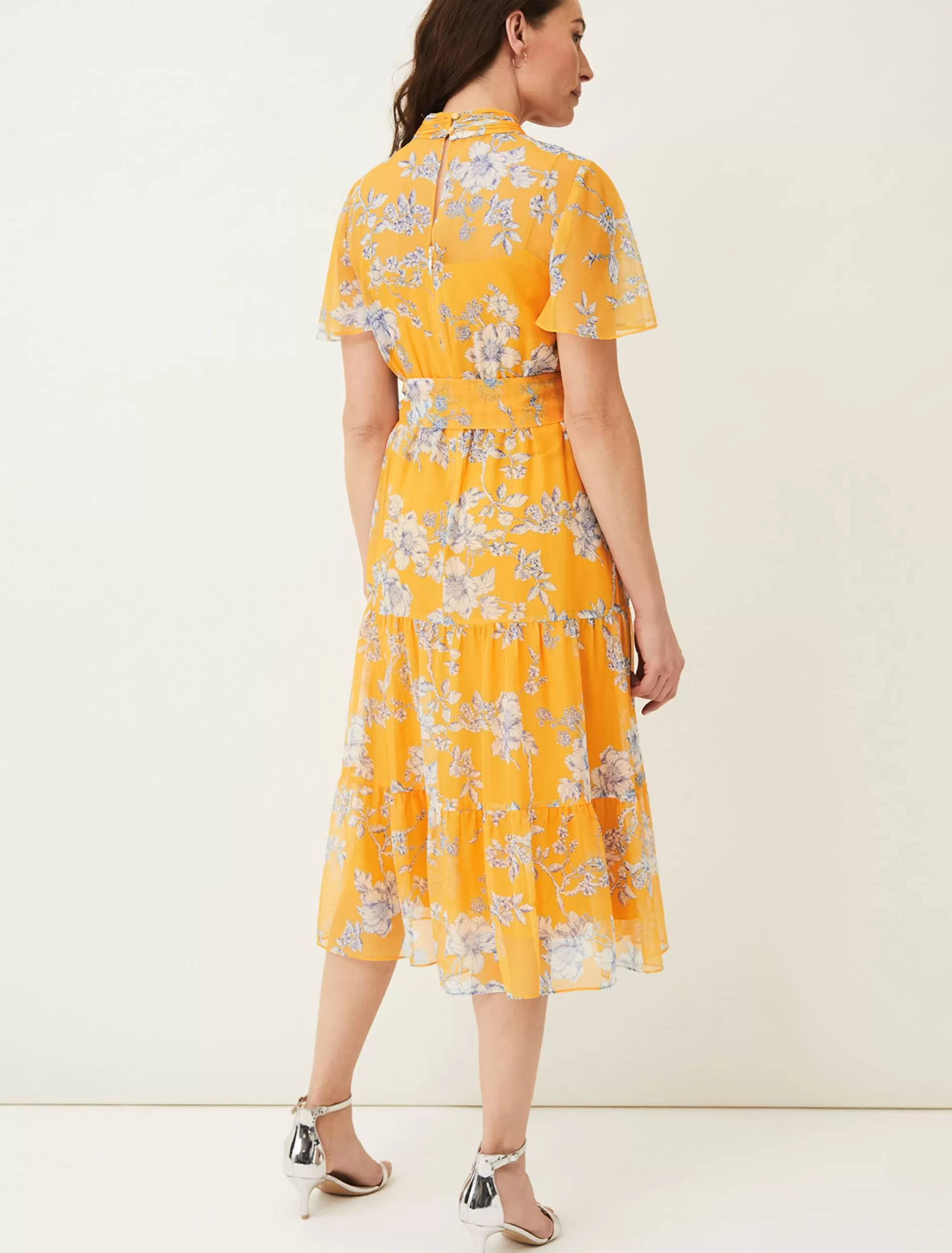 Phase Eight Emmalyn Tiered Georgette Dress Canary Flash Sale