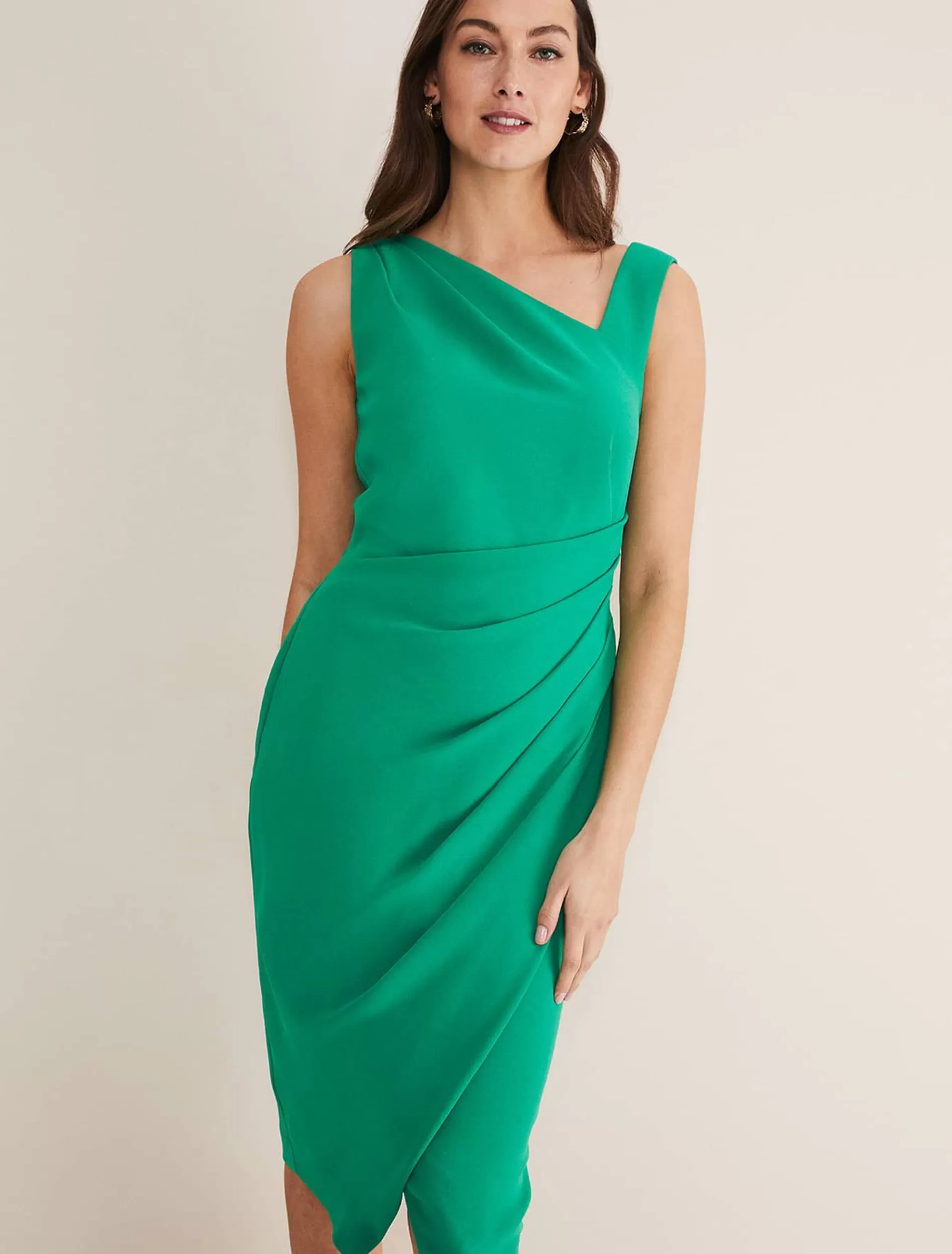Phase Eight Emmie Asymmetric Hem Dress Bright Green Fashion