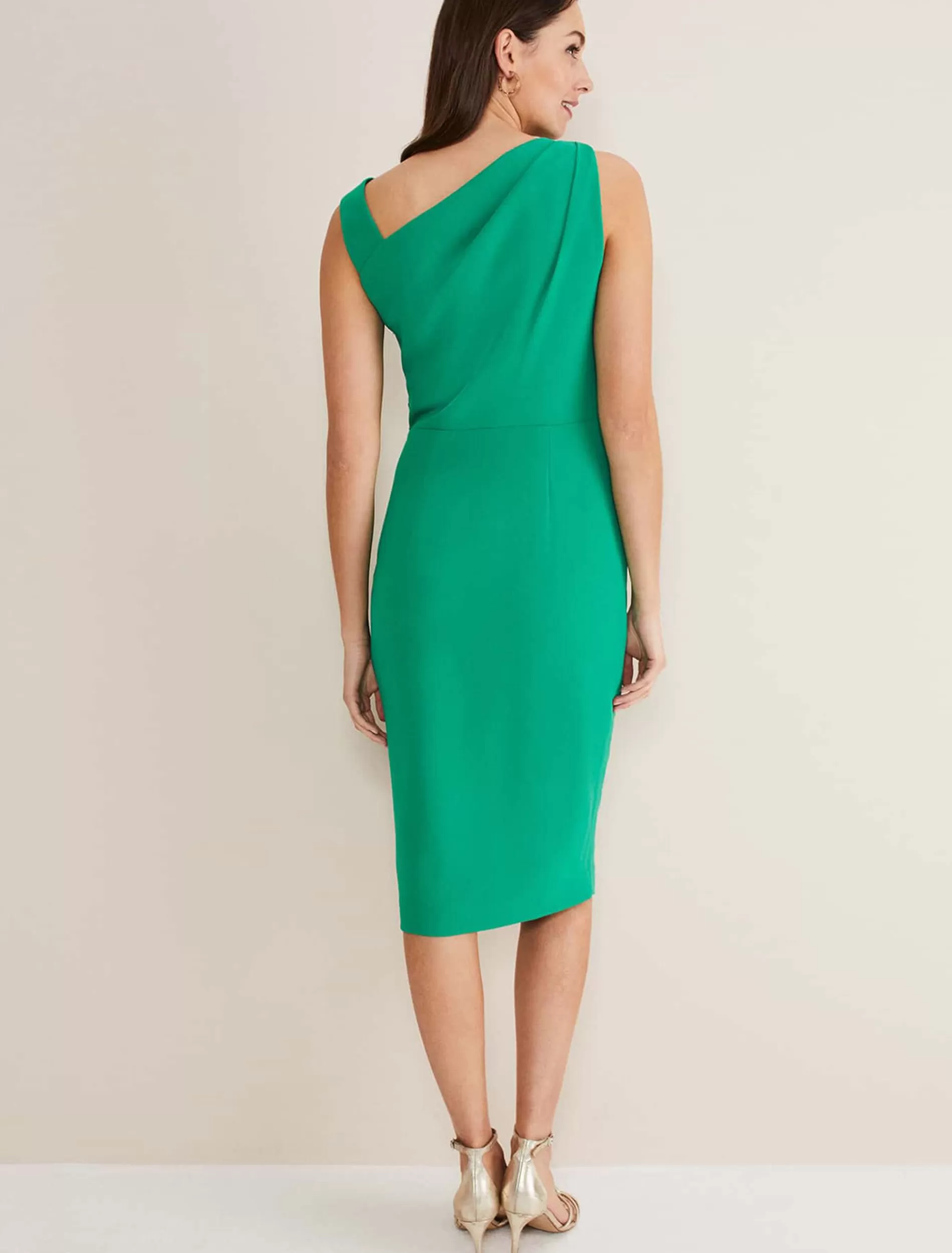 Phase Eight Emmie Asymmetric Hem Dress Bright Green Fashion