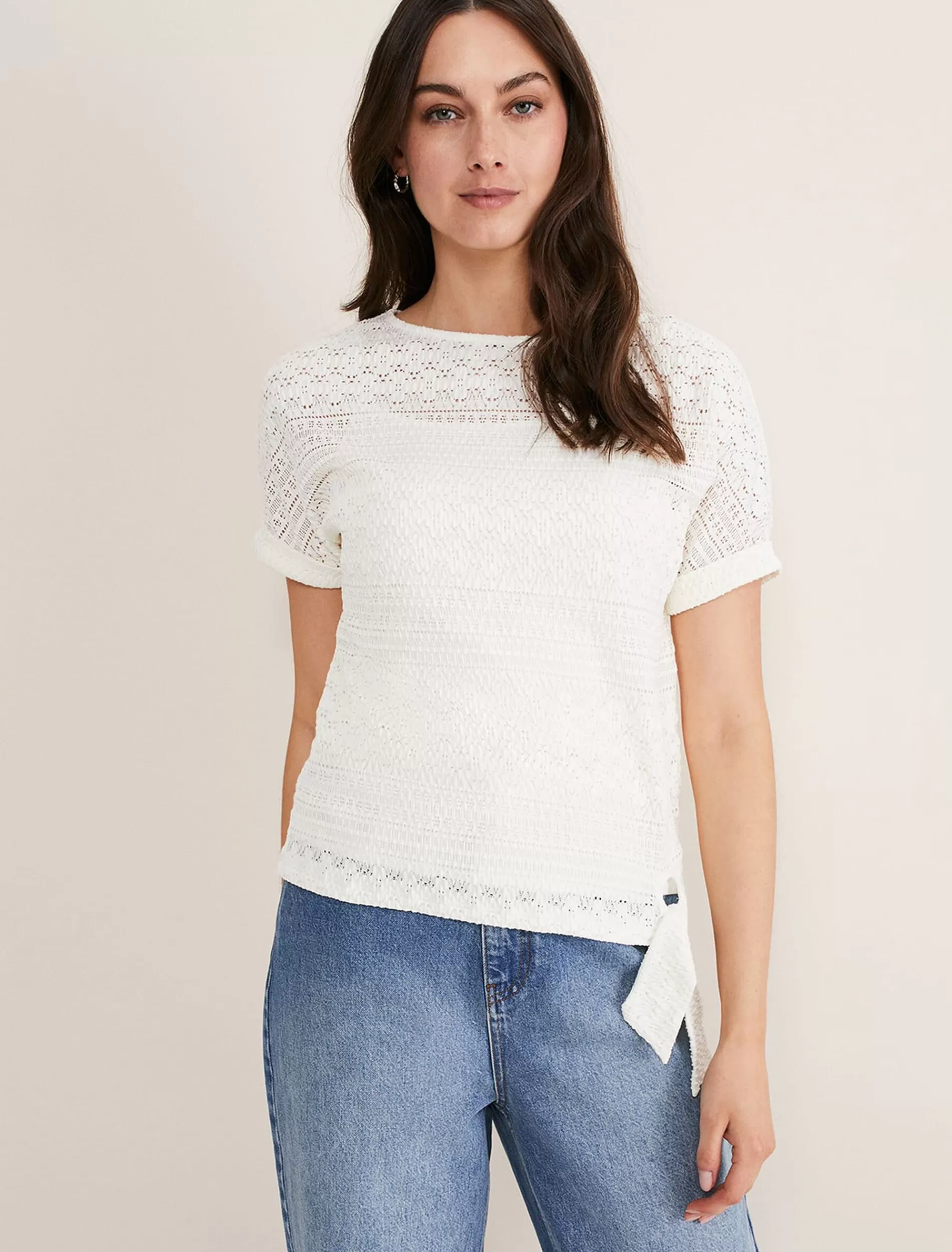 Phase Eight Emmlyn Lace Texturedtop Ivory Shop