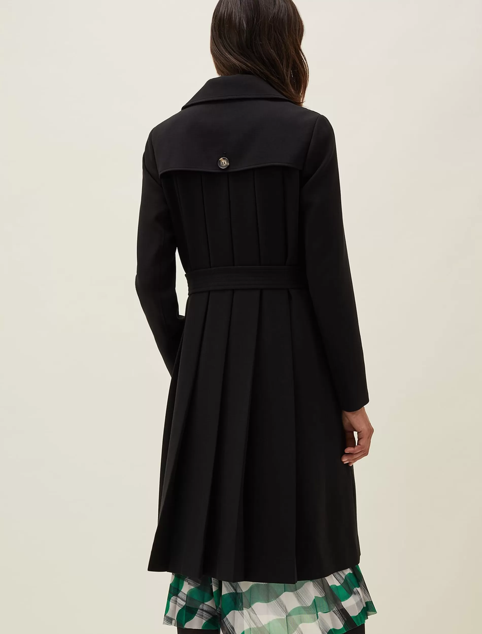 Phase Eight Emmy Pleat Back Trench Coat Black Online