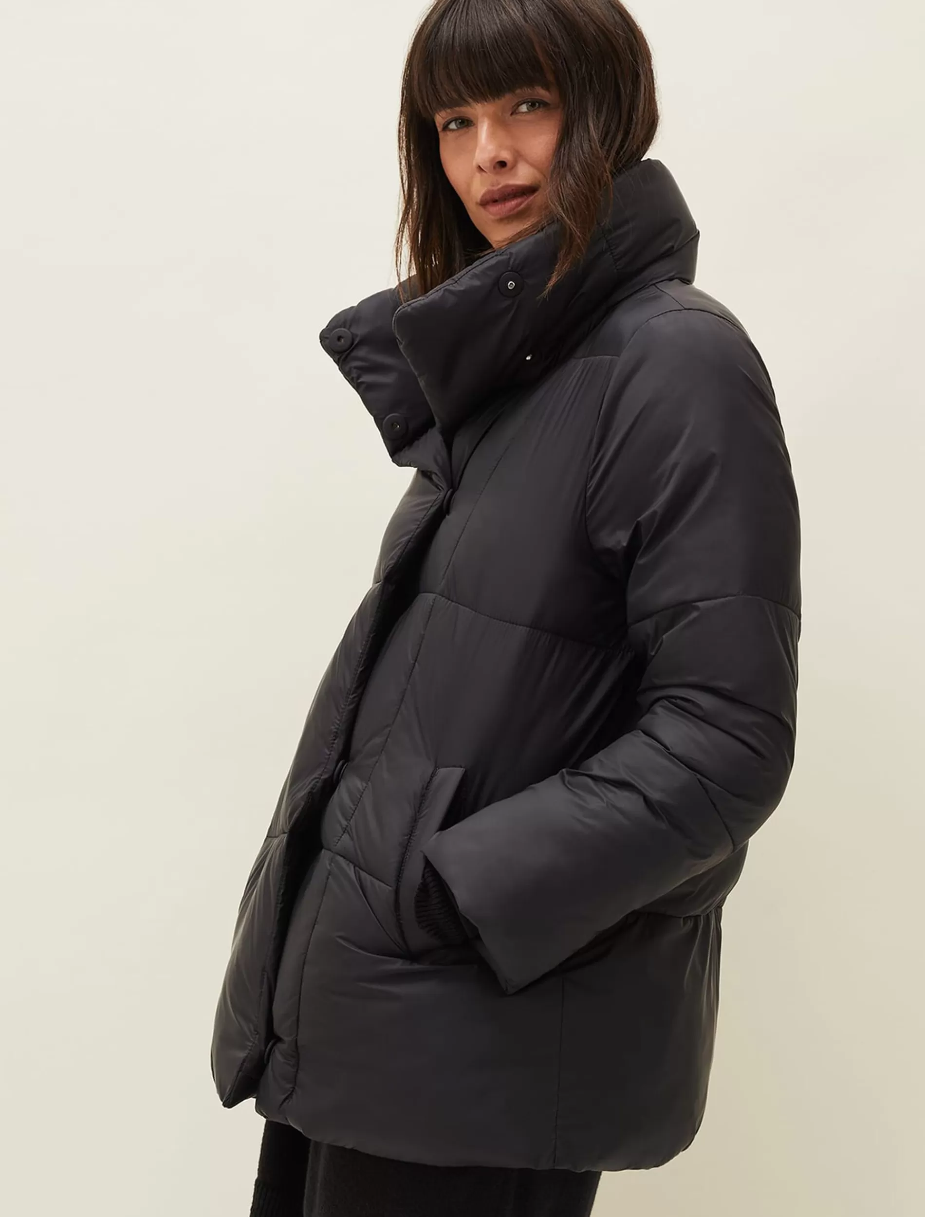 Phase Eight Eshima Short Puffer Coat Black Cheap