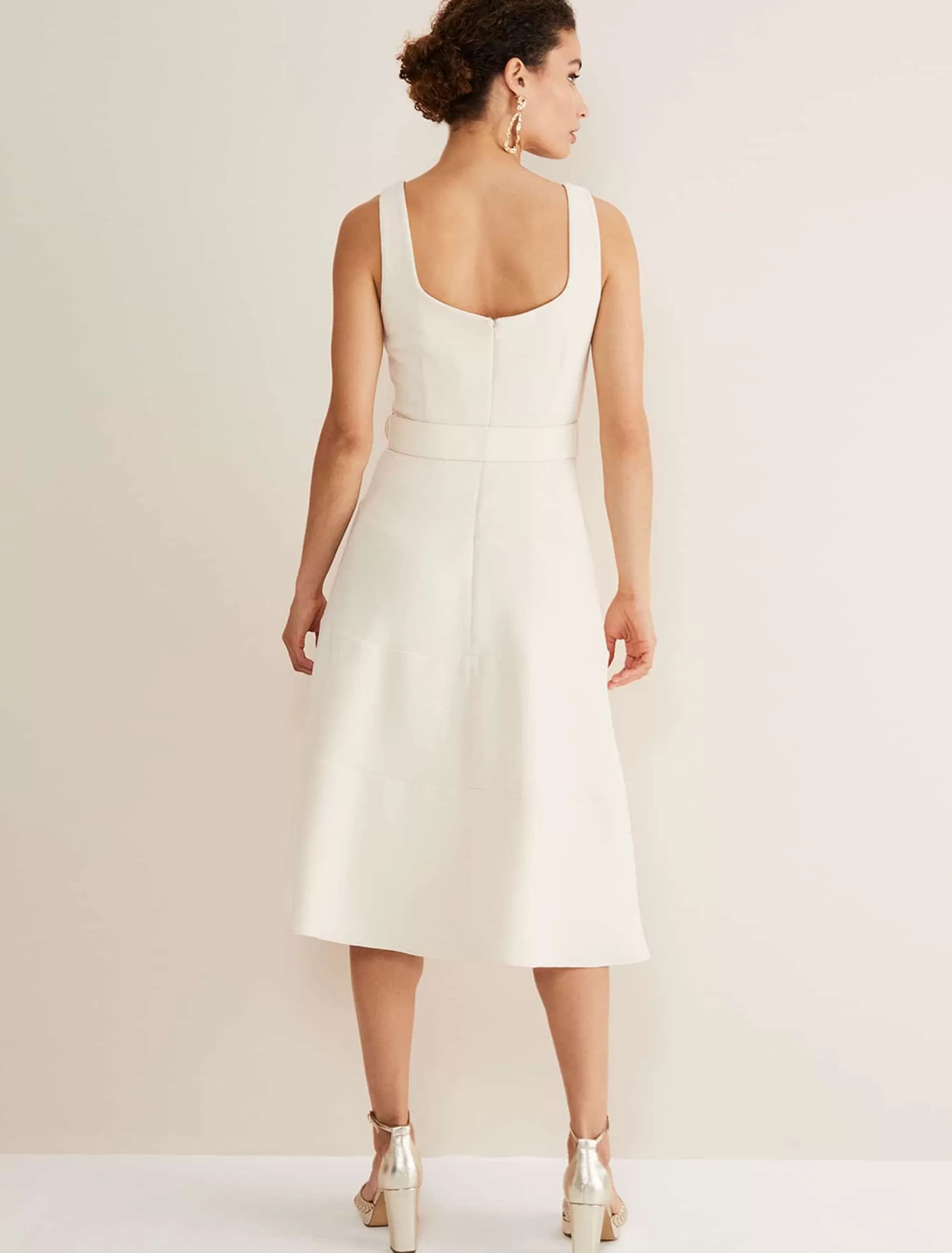 Phase Eight Ethel Fit And Flare Dress Cream Best