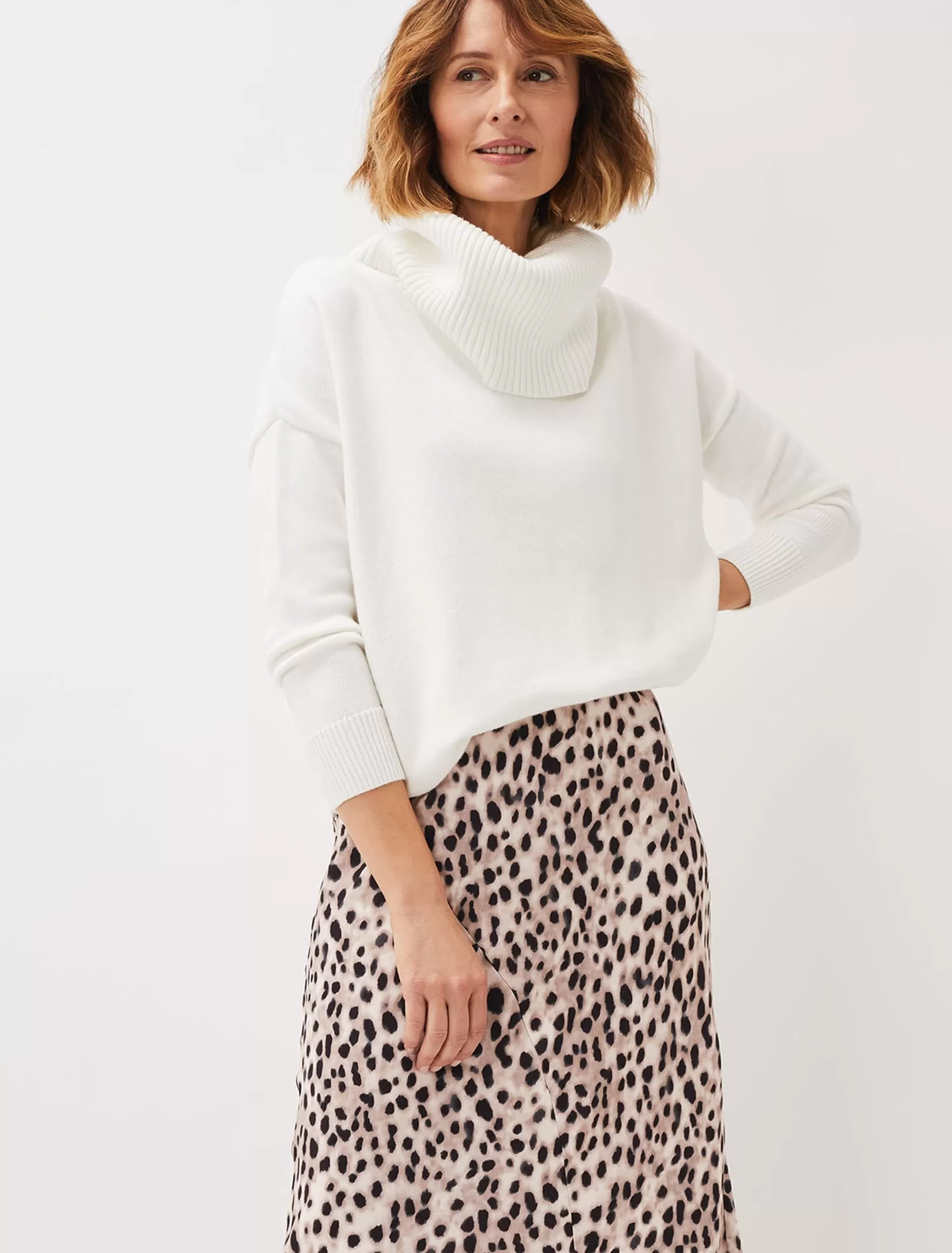 Phase Eight Etty Chunky Knit Jumper Winter White Sale
