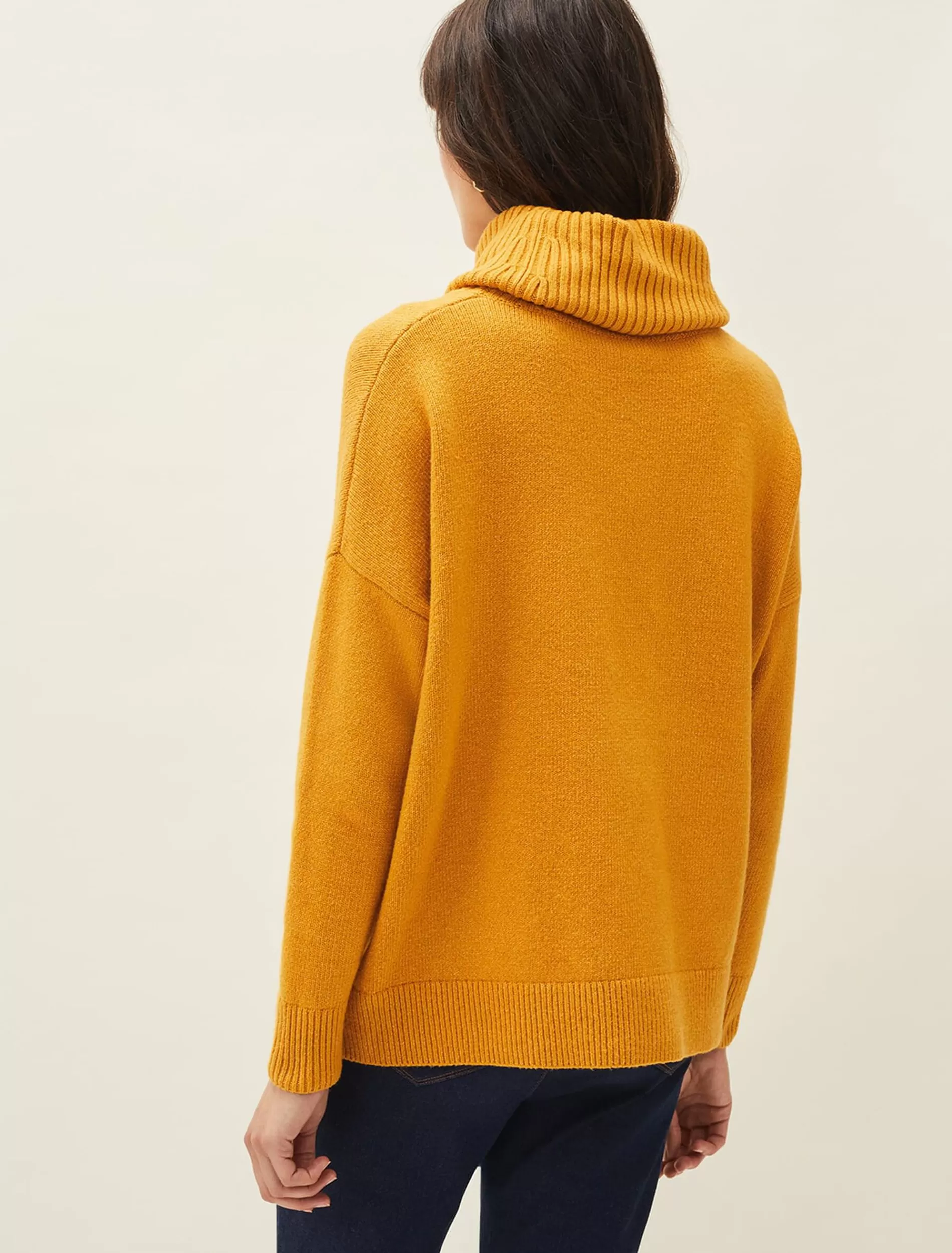 Phase Eight Eva Roll Neck Jumper Ochre Clearance
