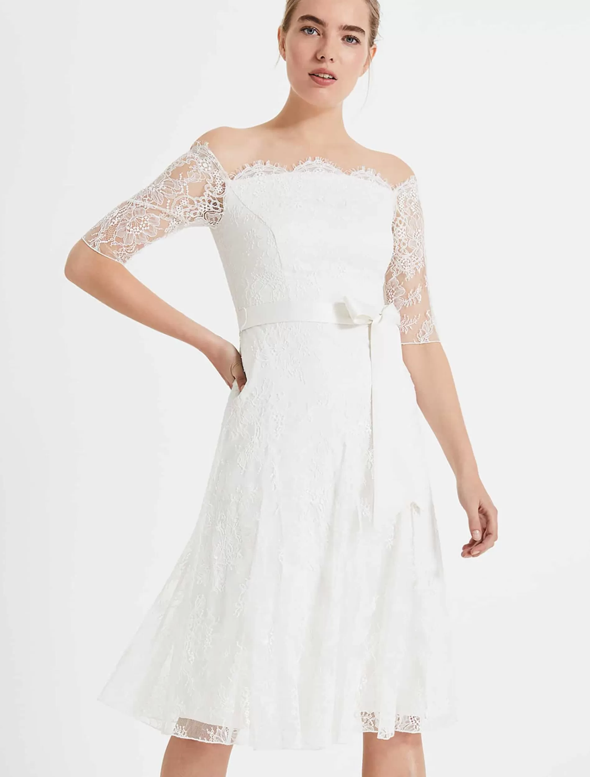 Phase Eight Evette Lace Wedding Dress Pale Cream Shop