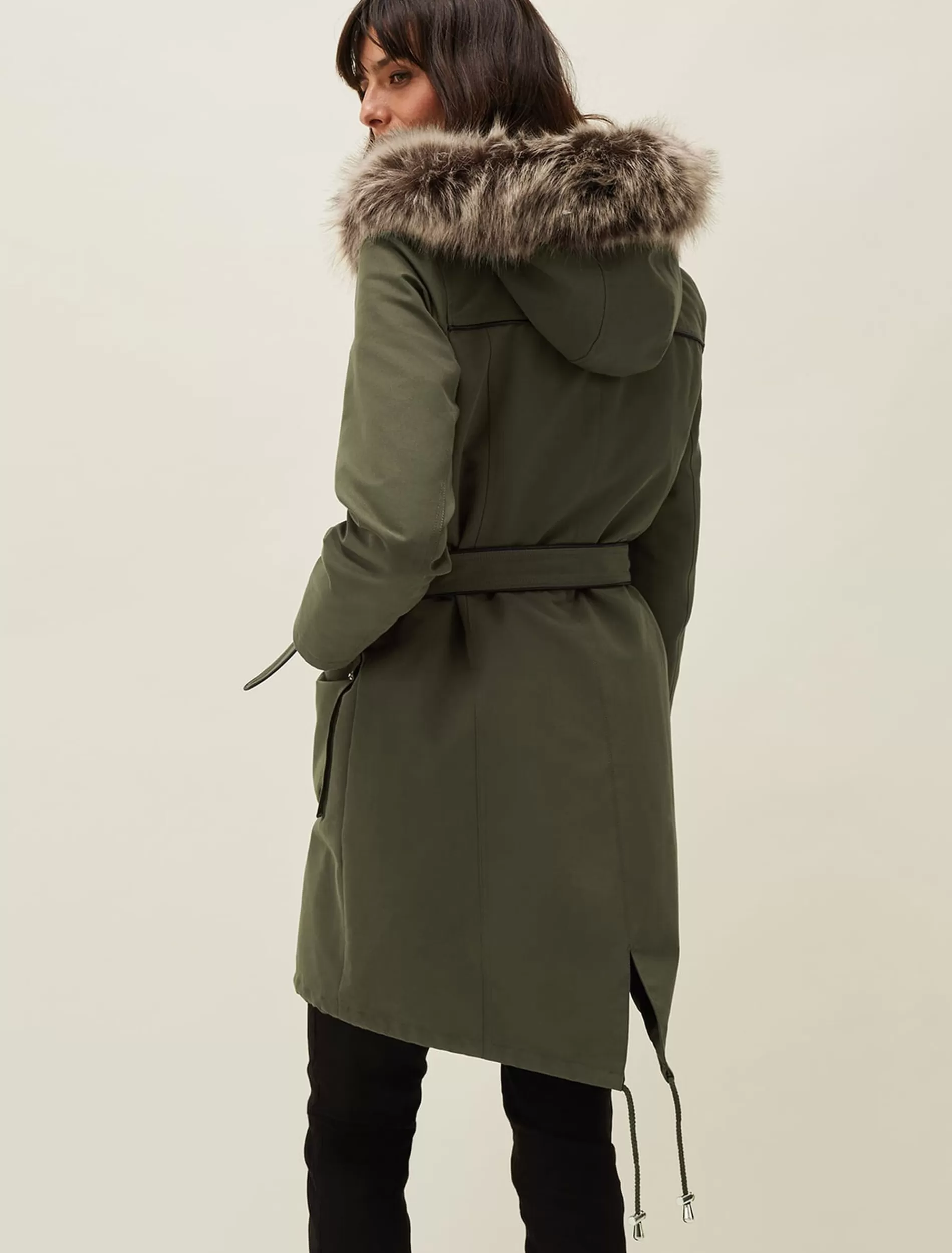 Phase Eight Ezra Parka Coat Olive Best