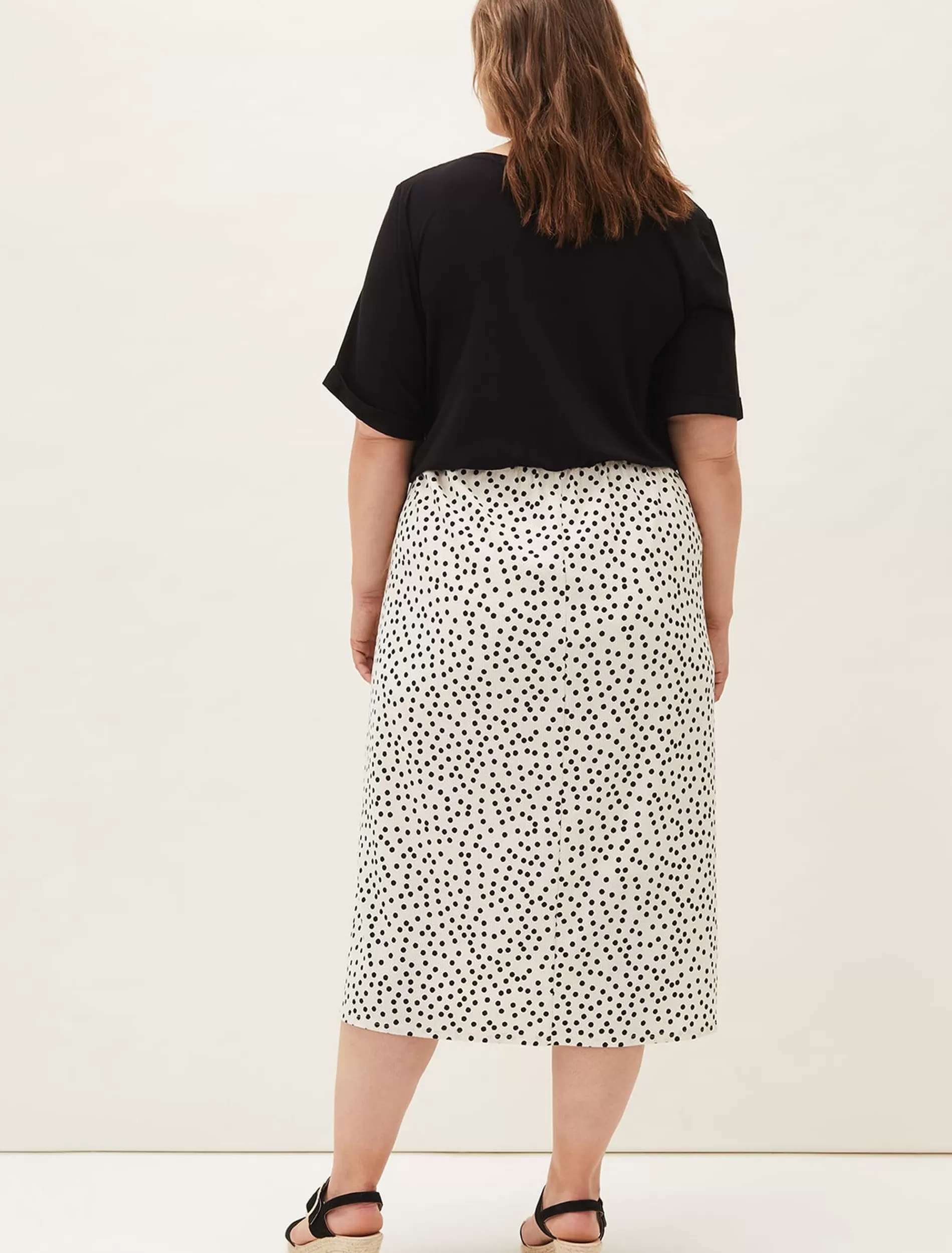 Phase Eight Fae Colourblock Spot Dress Black/Ivory Fashion
