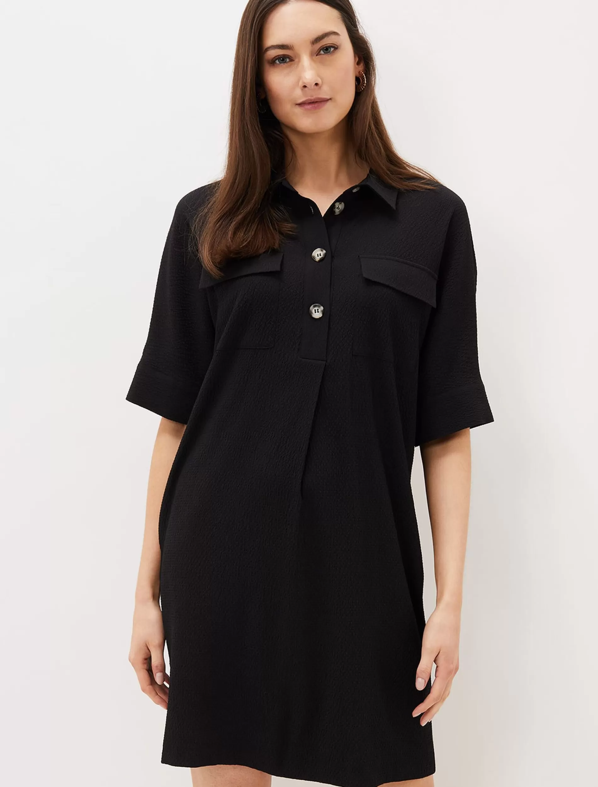 Phase Eight Faye Textured Tunic Dress Black Store