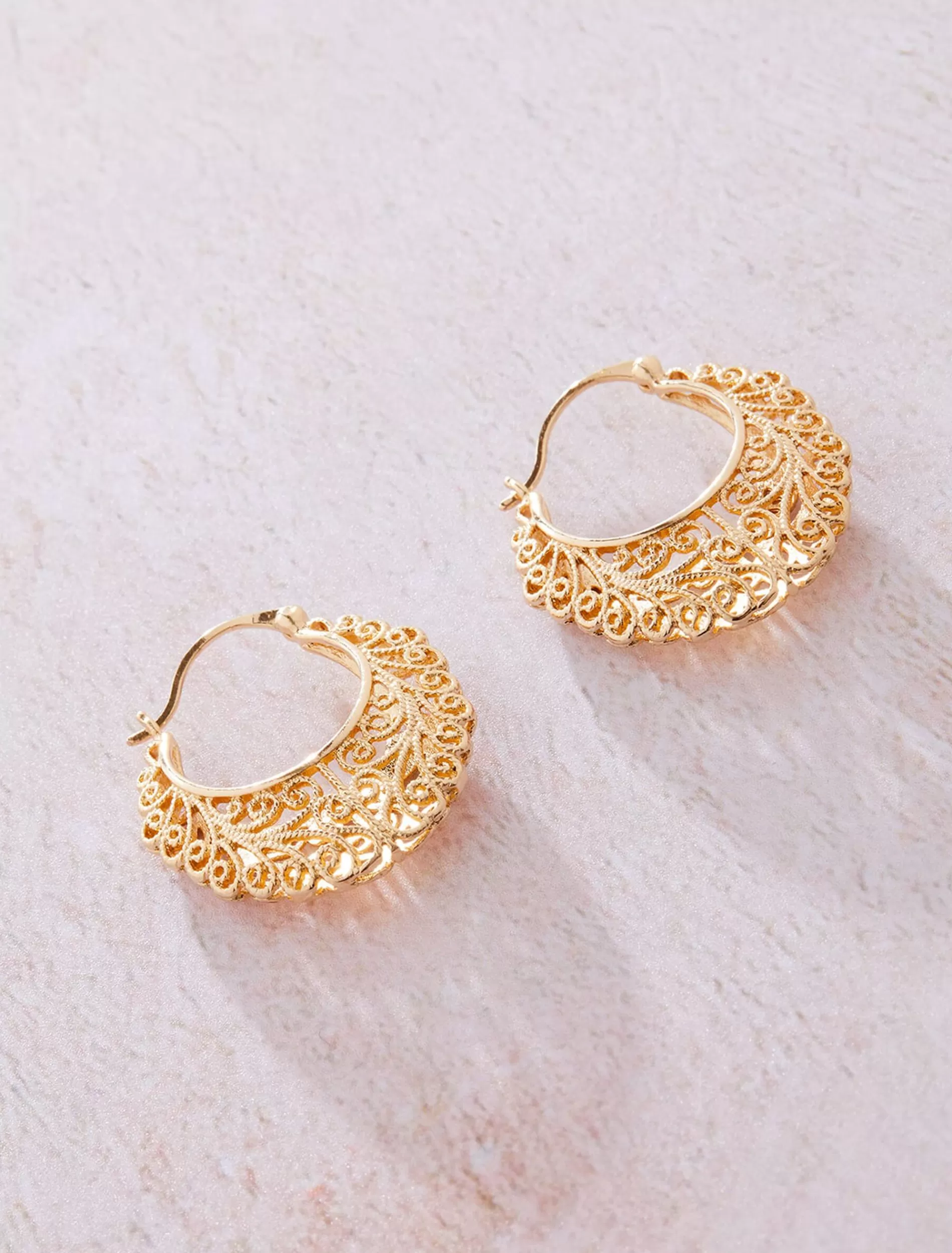 Phase Eight Filagree Hoop Earring Gold Outlet