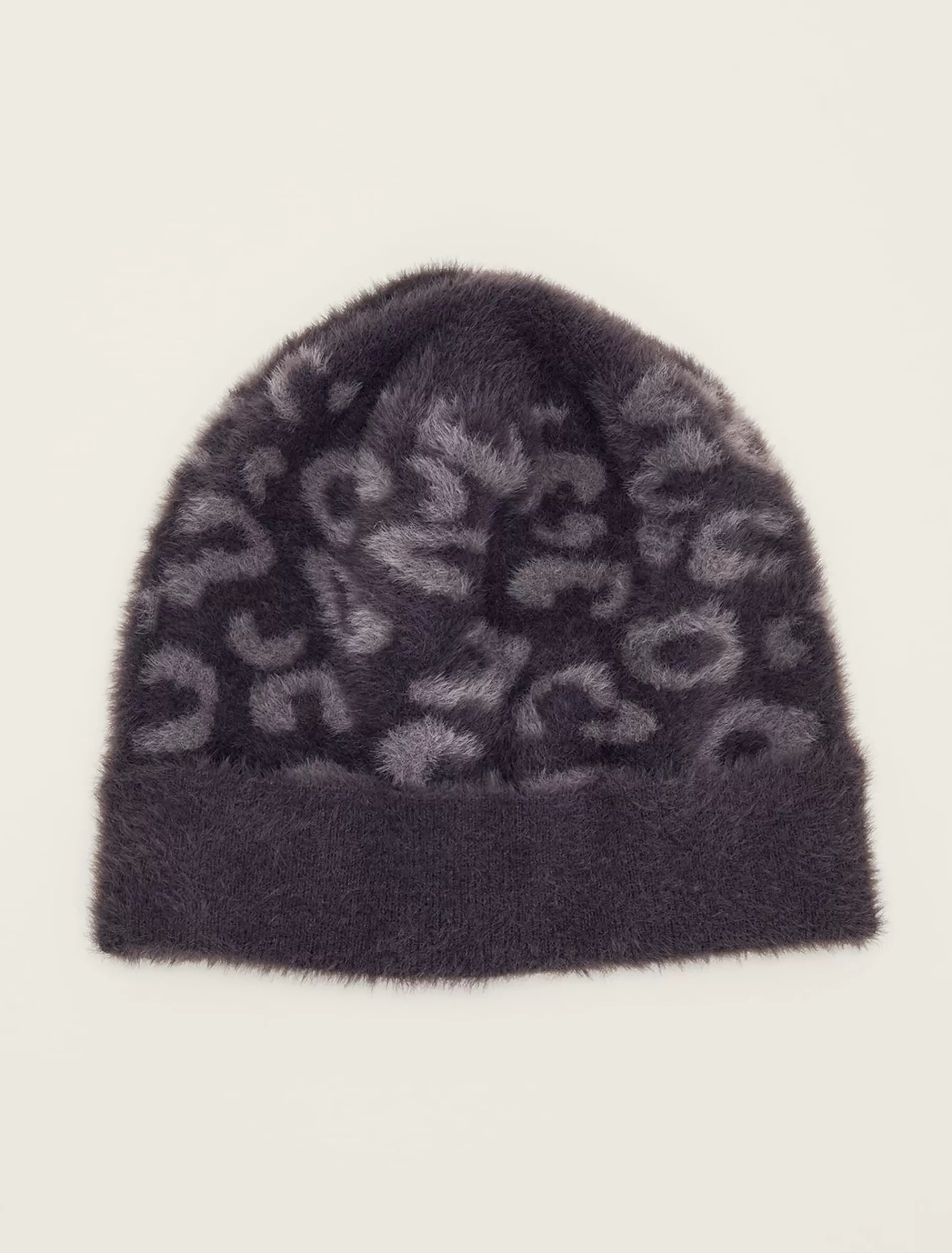 Phase Eight Fiona Leopard Fluffy Hat Charcoal Fashion