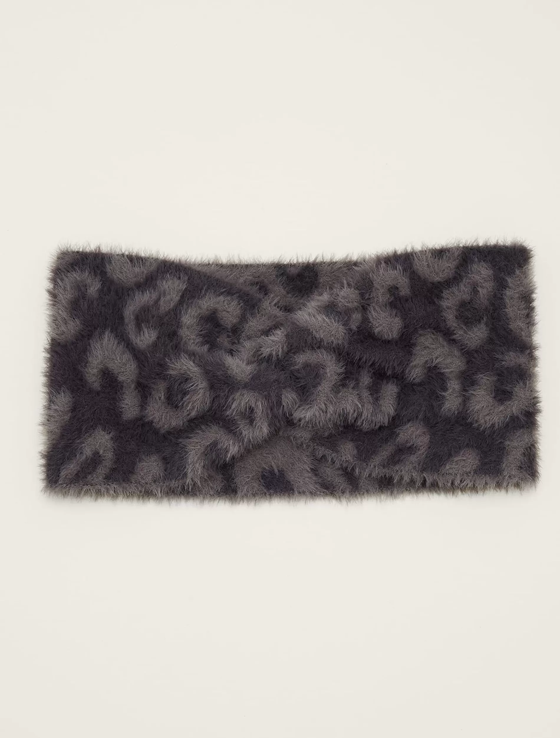 Phase Eight Fiona Leopard Fluffy Headband Charcoal Store