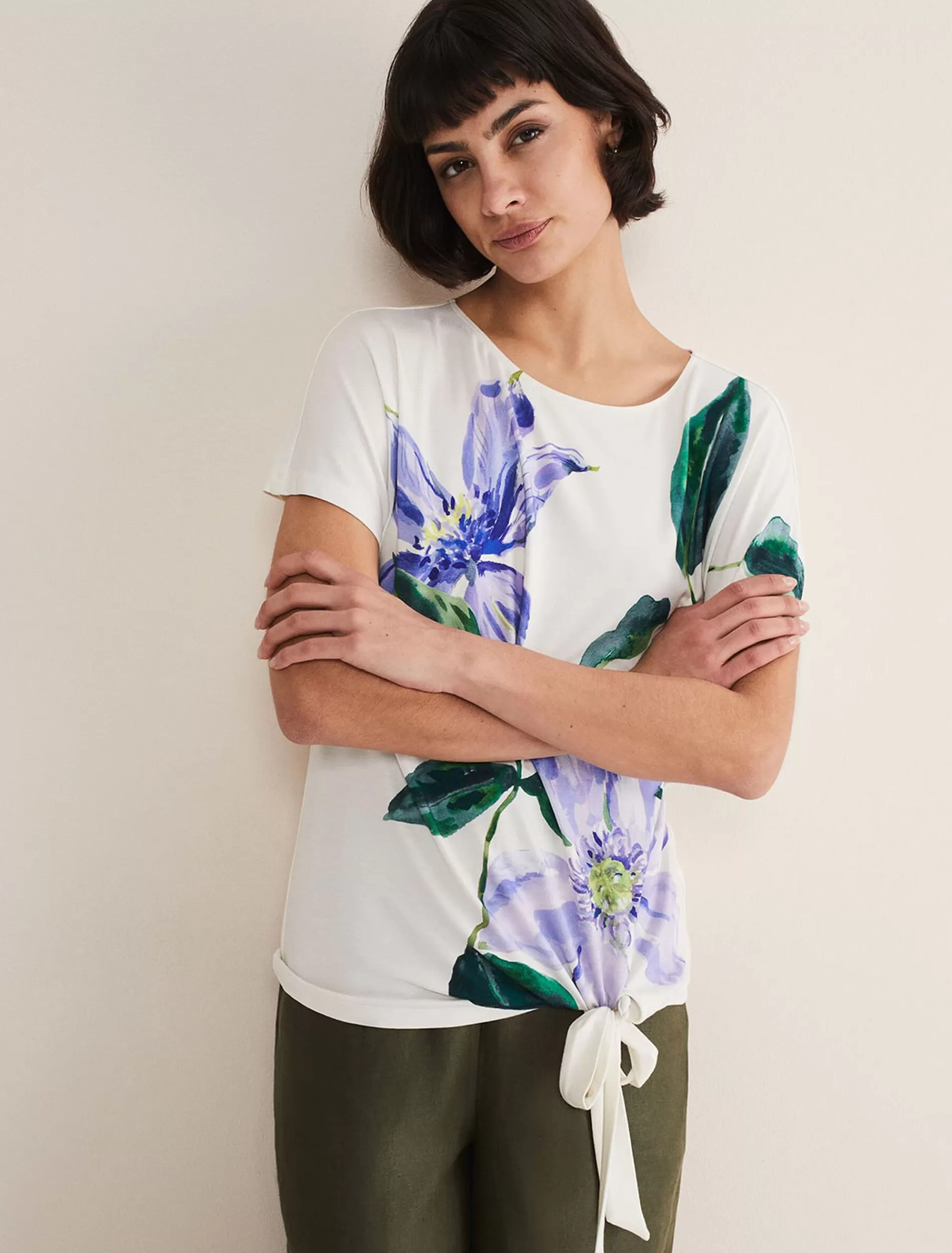 Phase Eight Fiorella Tie Front Top Ivory Best Sale