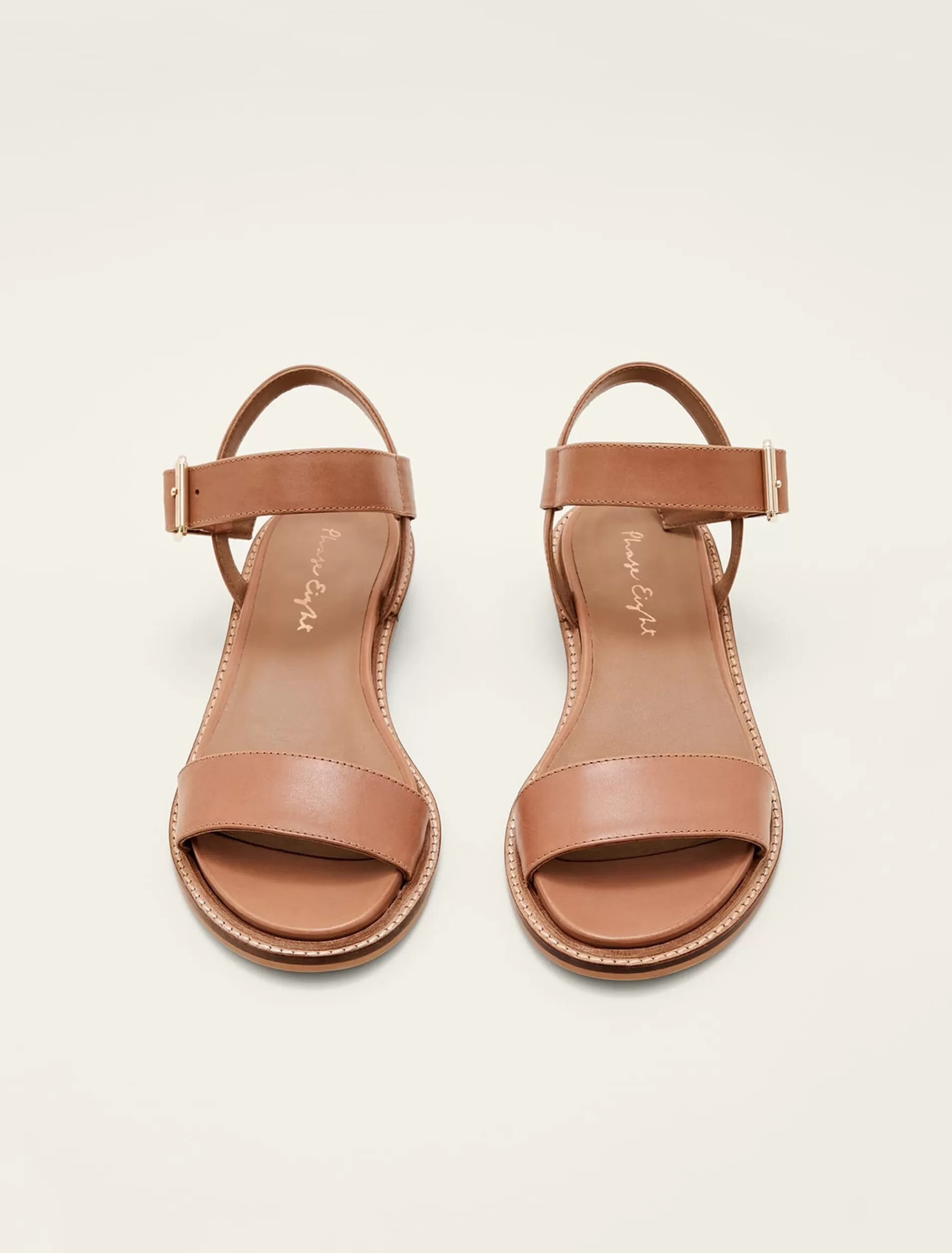 Phase Eight Flat Buckle Sandal Tan Cheap
