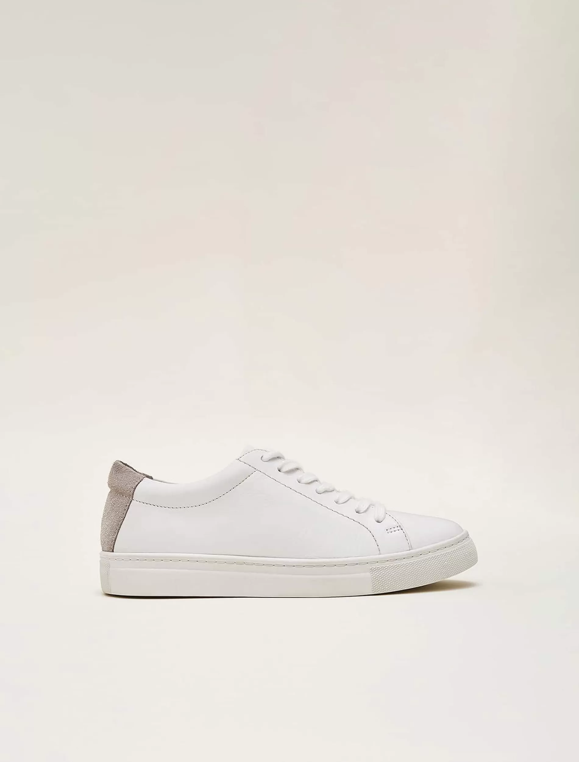 Phase Eight Fleur Leather Trainers White Shop