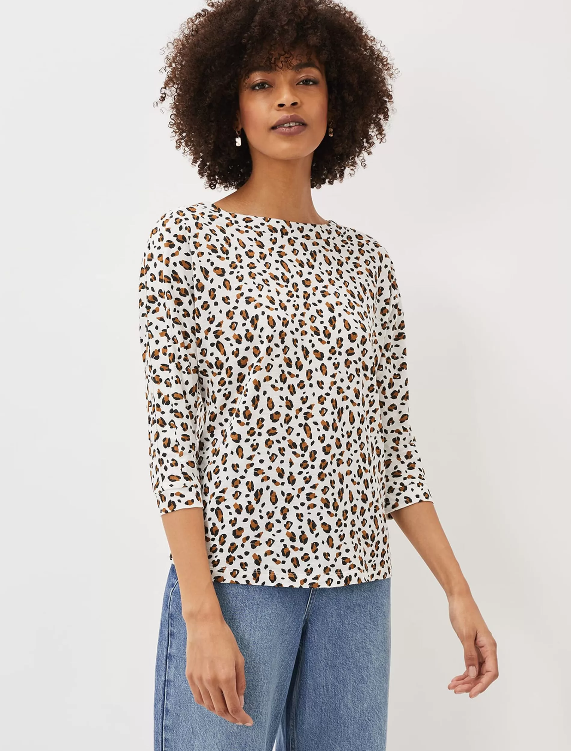 Phase Eight Florentine Leopard Print Top Ivory Multi Online