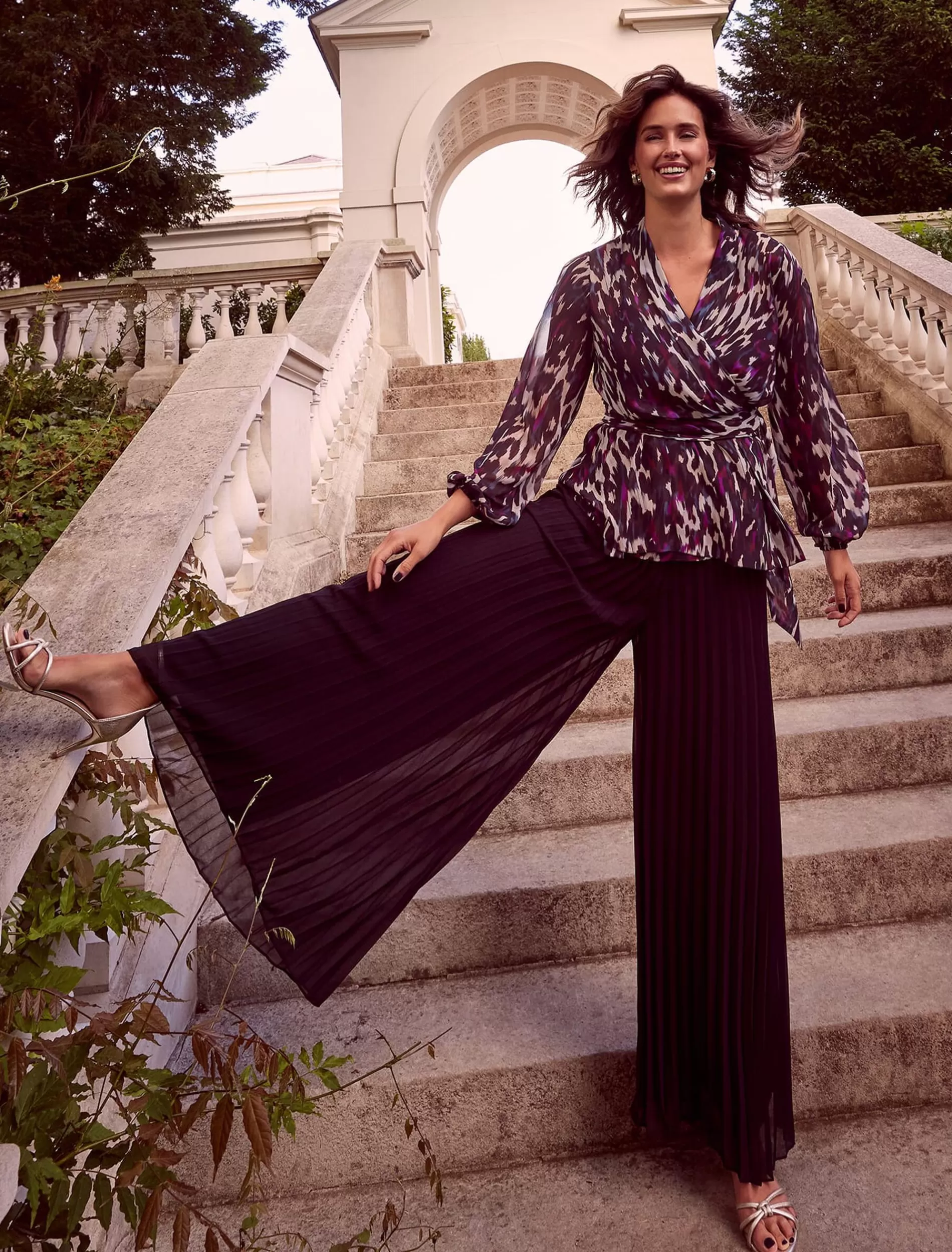 Phase Eight Florentine Printed Blouse Multi-Coloured New