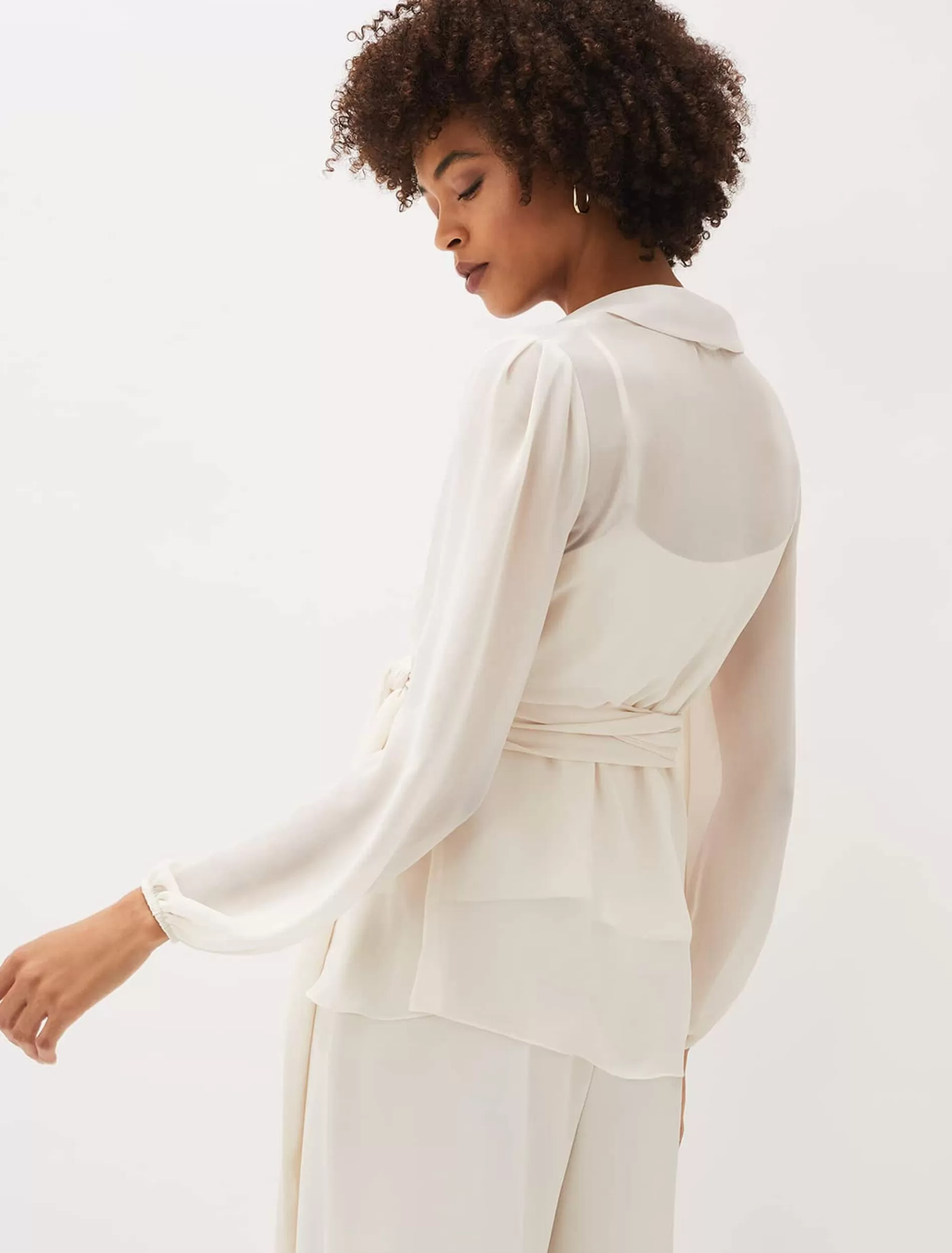 Phase Eight Florentine Semi-Sheer Wrap Top Buttermilk Store