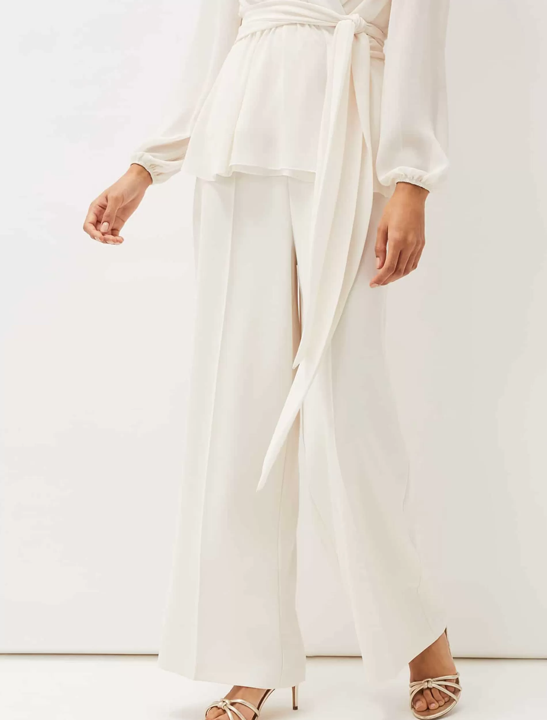 Phase Eight Florentine Wide Leg Trousers Buttermilk Cheap