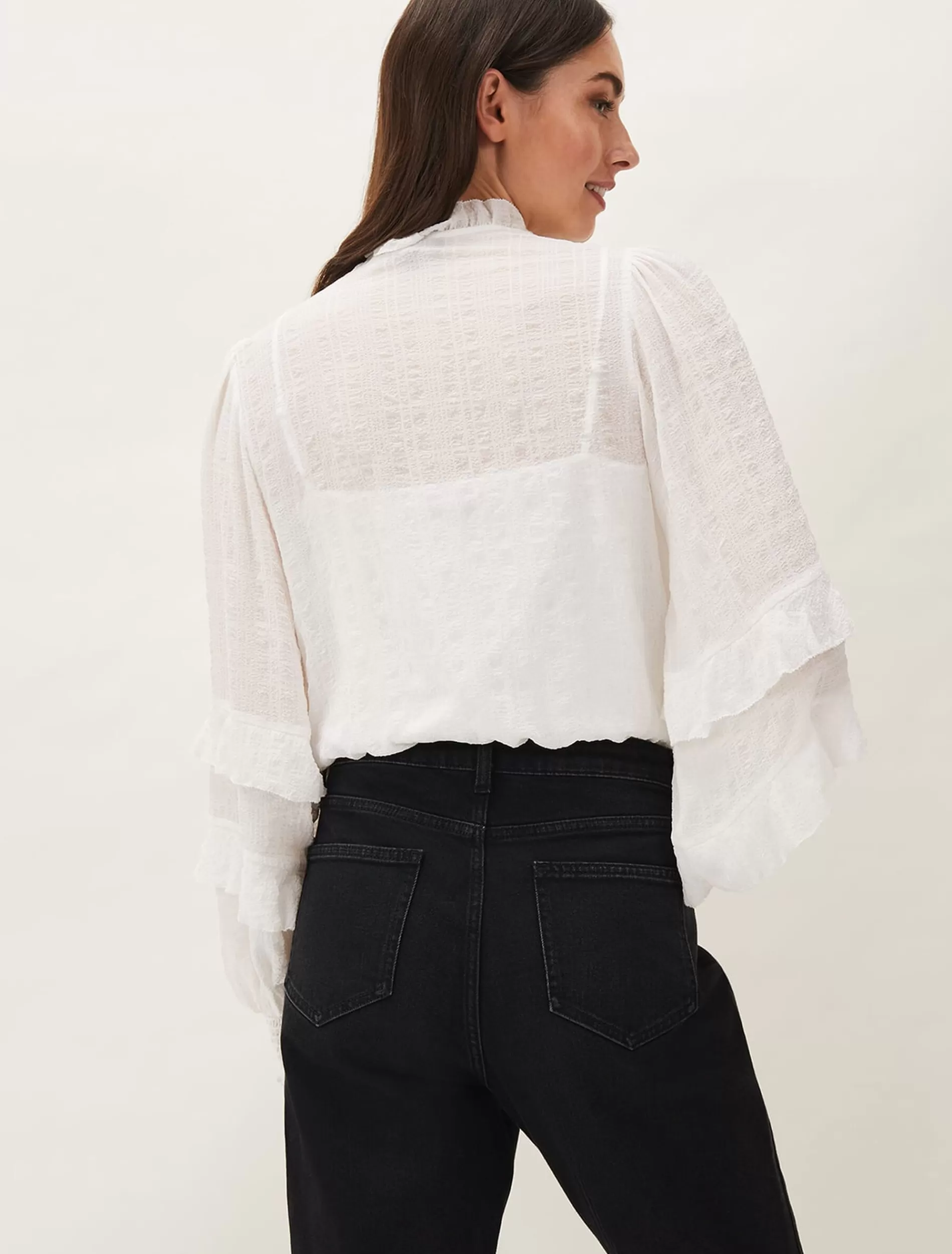 Phase Eight Florina Ruffle Blouse Ivory Best Sale