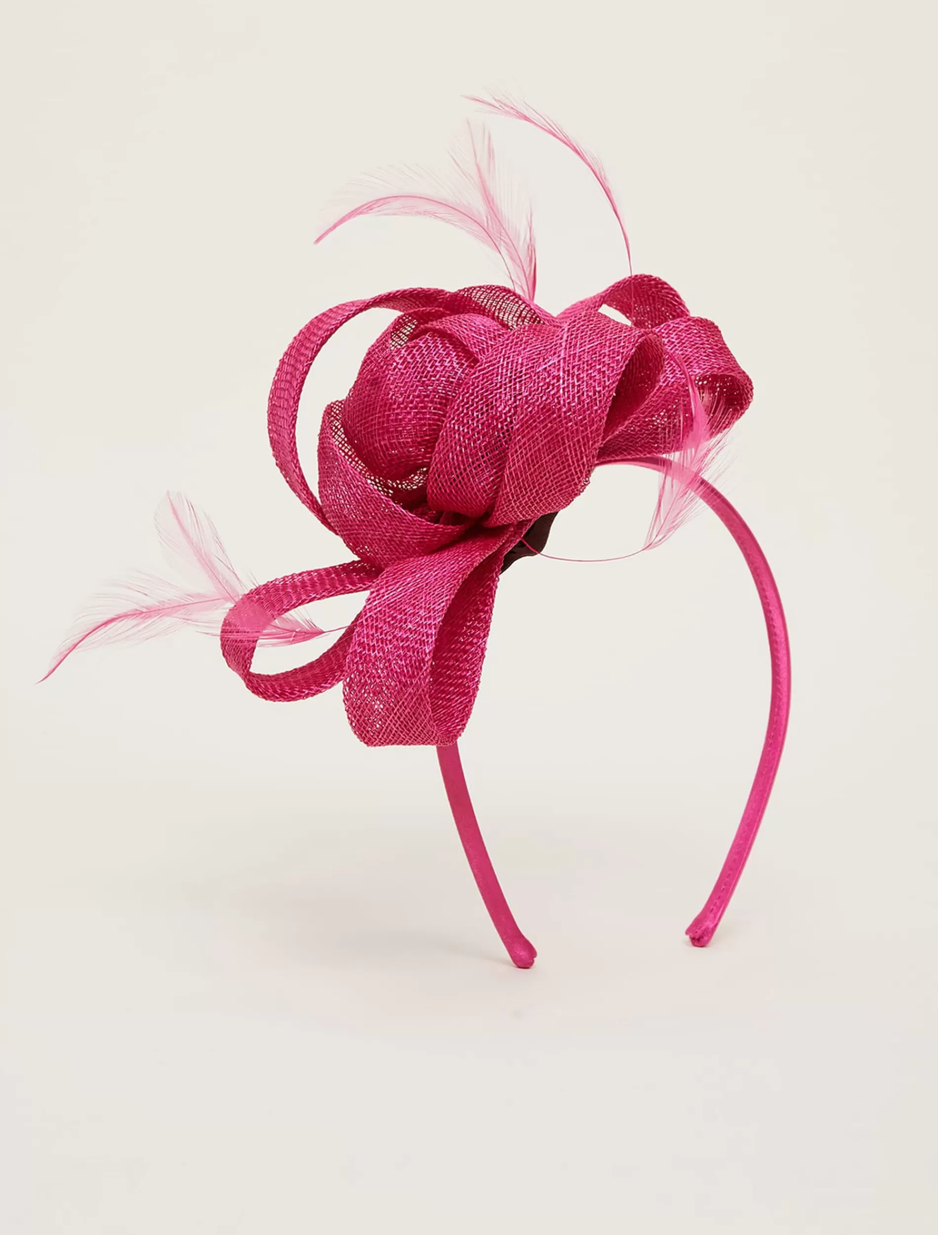 Phase Eight Flower And Feather Headband Neon Pink Cheap